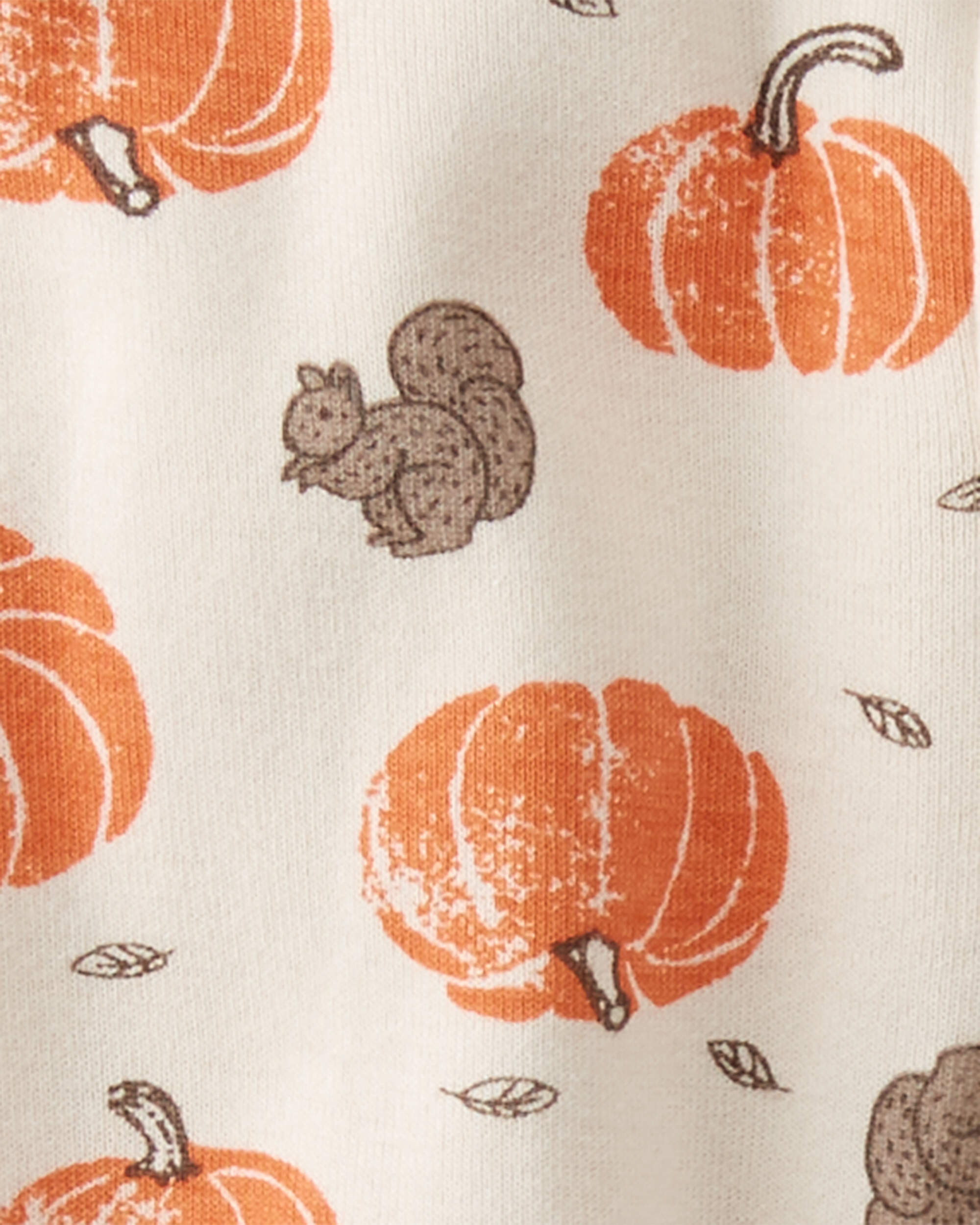 Baby Organic Cotton Sleepers Harvest Pumpkins