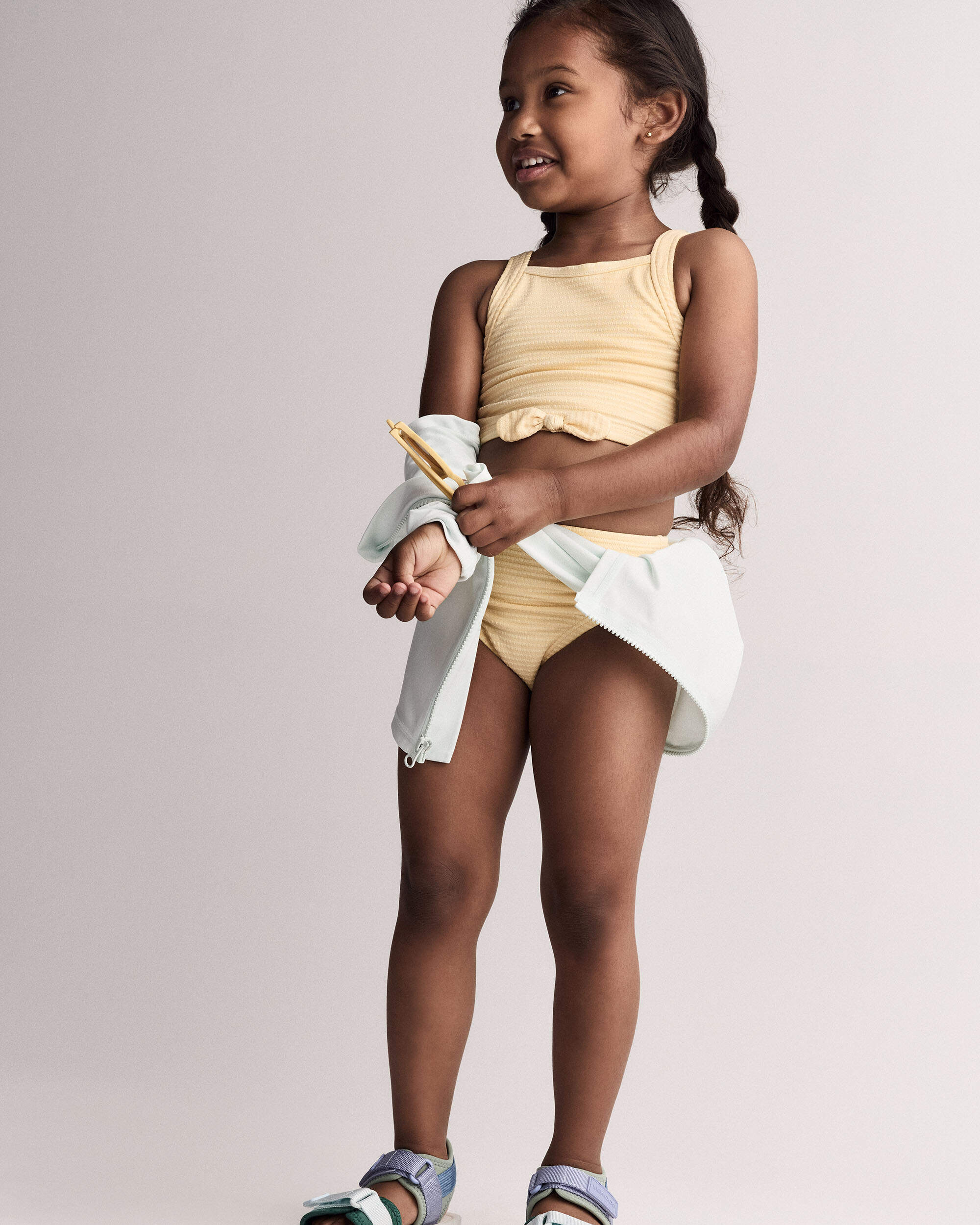 Toddler Girl Bow Tankini - Yellow