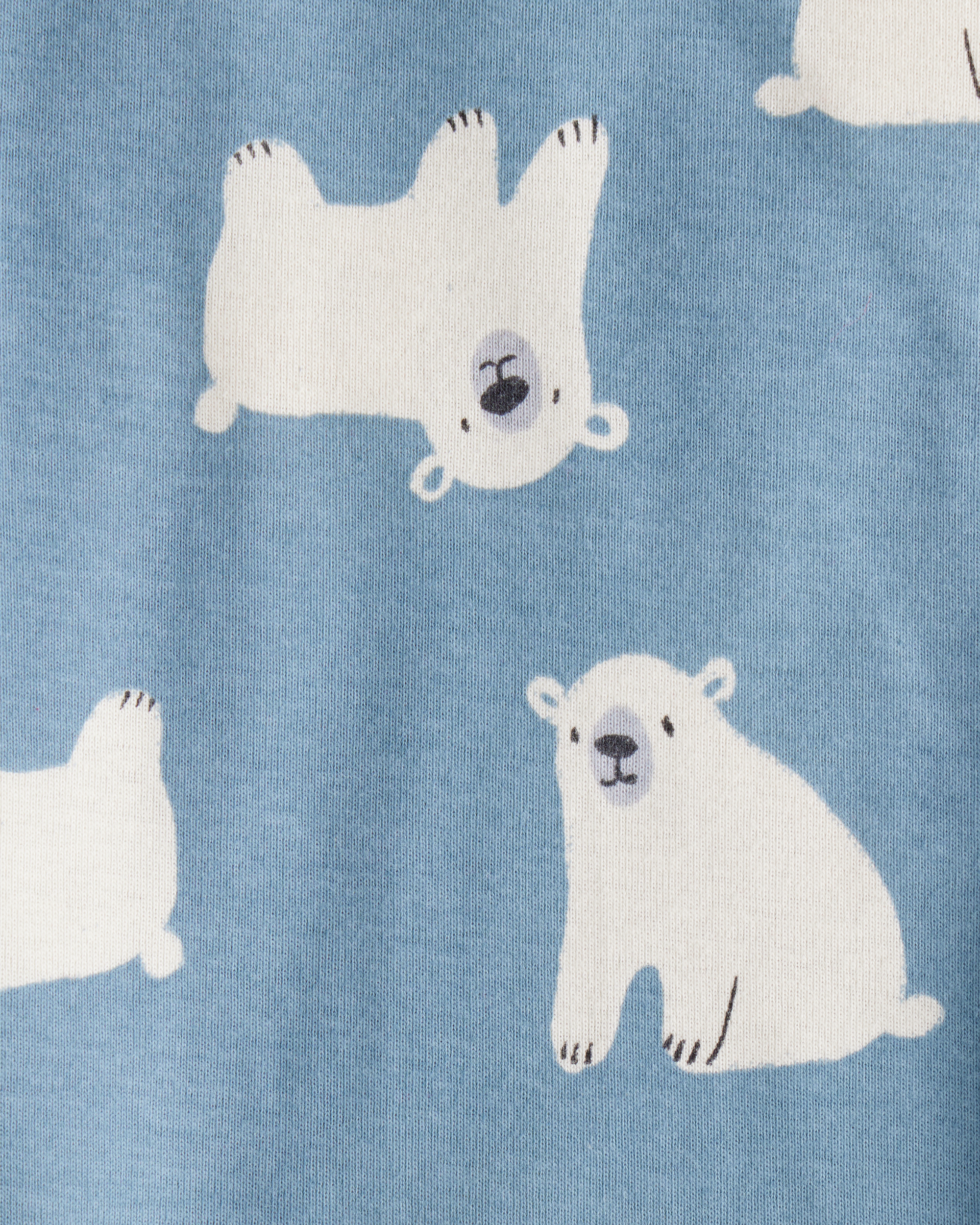 Baby Boy 4-Pack Polar Bear Animal Print Long-Sleeve Multipack Bodysuits - Blue