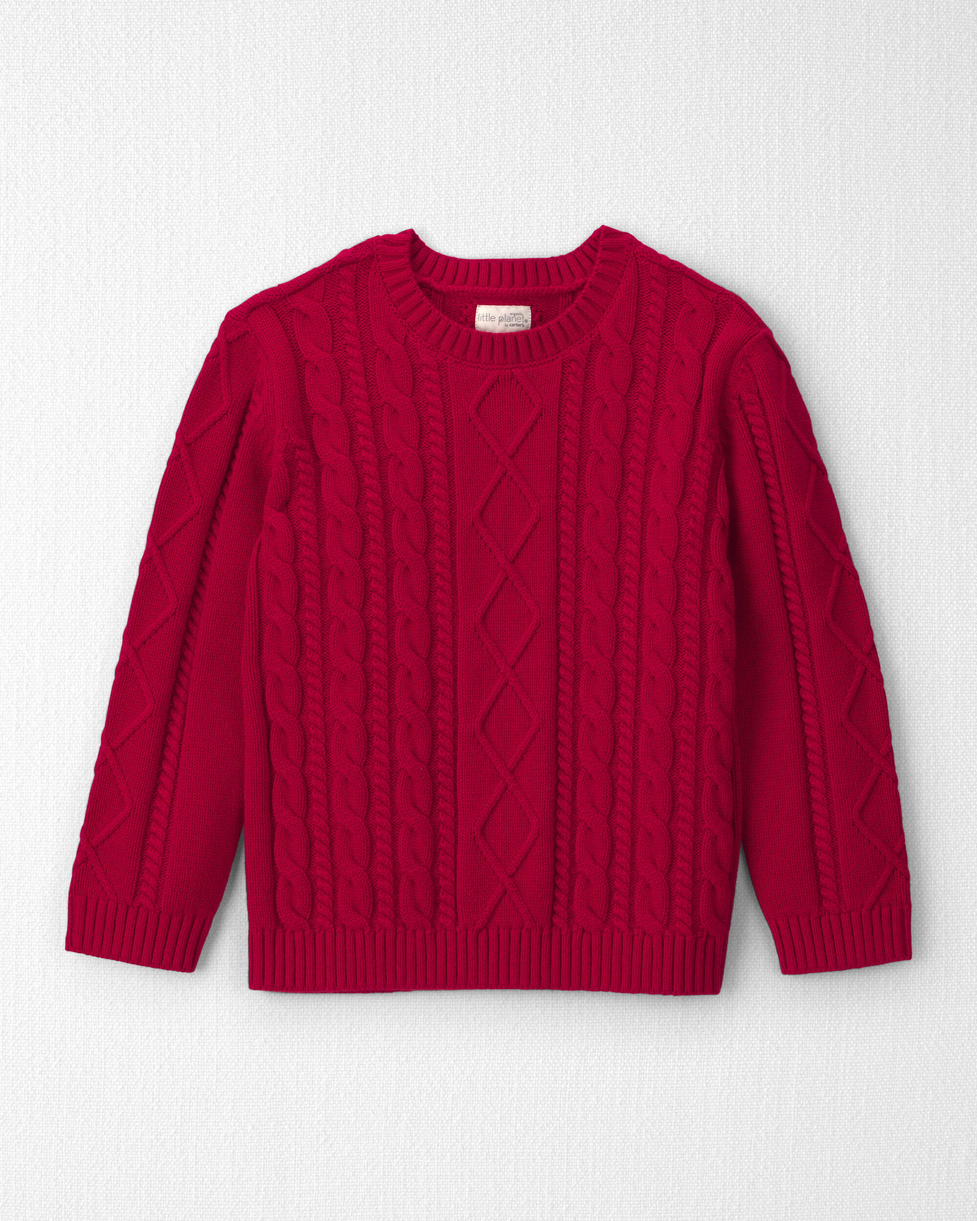Boys Organic Cotton Cable Knit Sweater