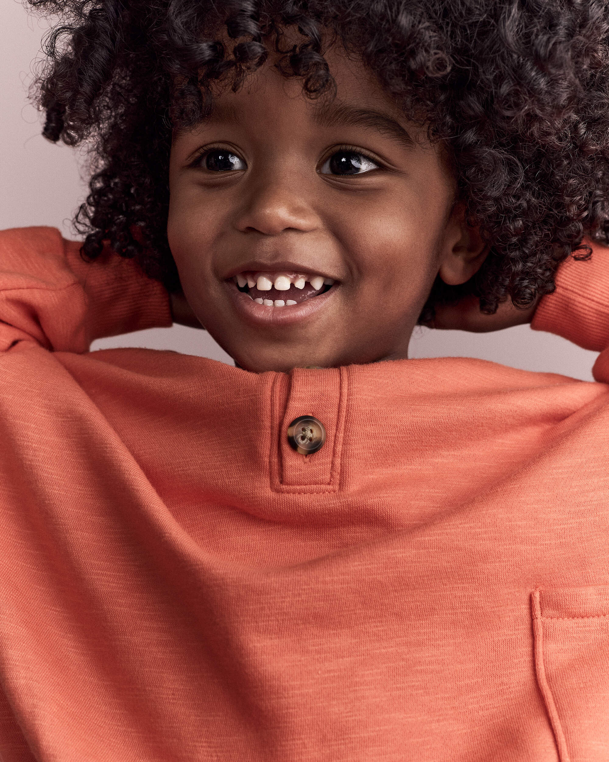 Toddler Boy French Terry Long-Sleeve Sweatshirt - Orange