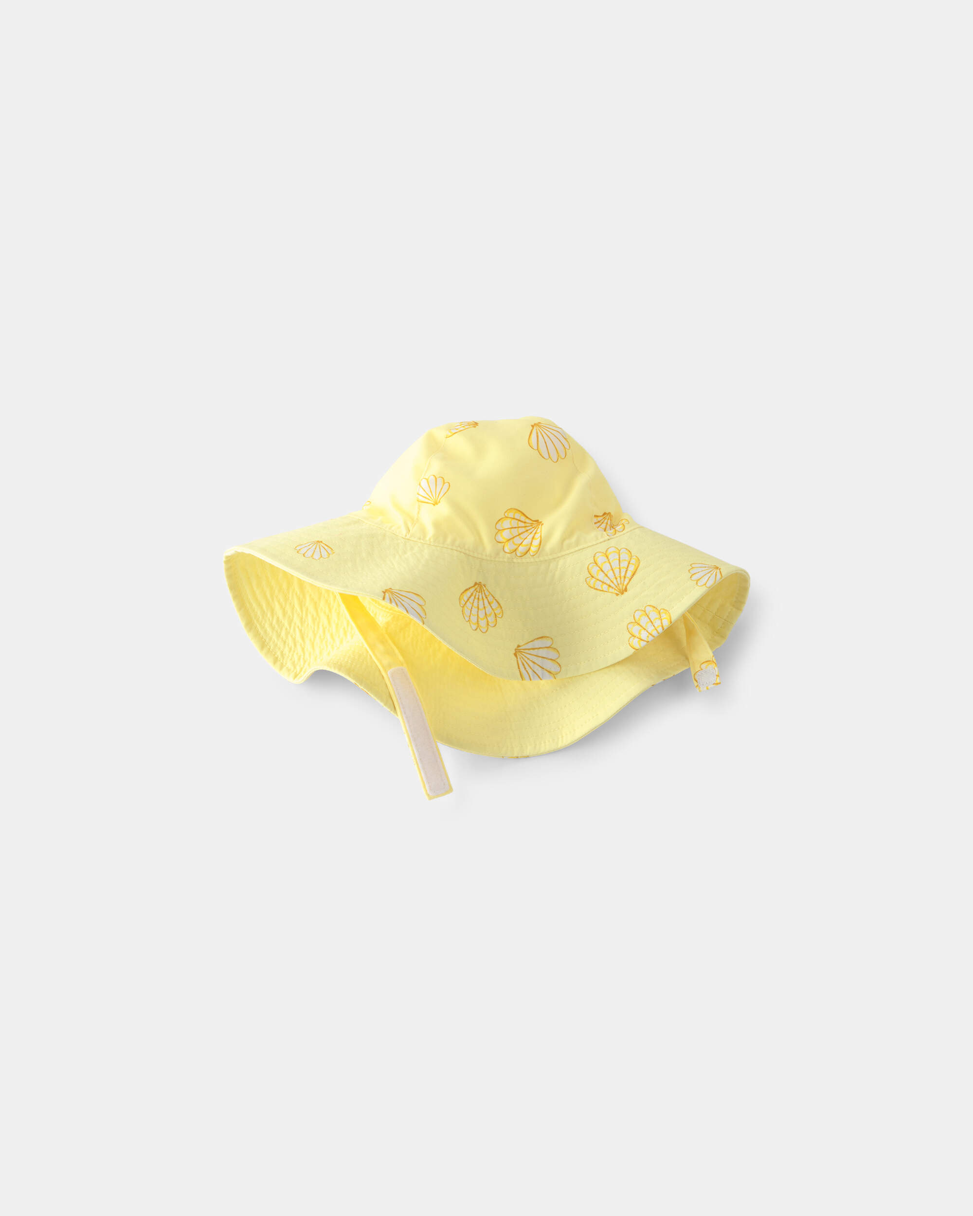Baby Girl Seashell Reversible Swim Hat - Yellow