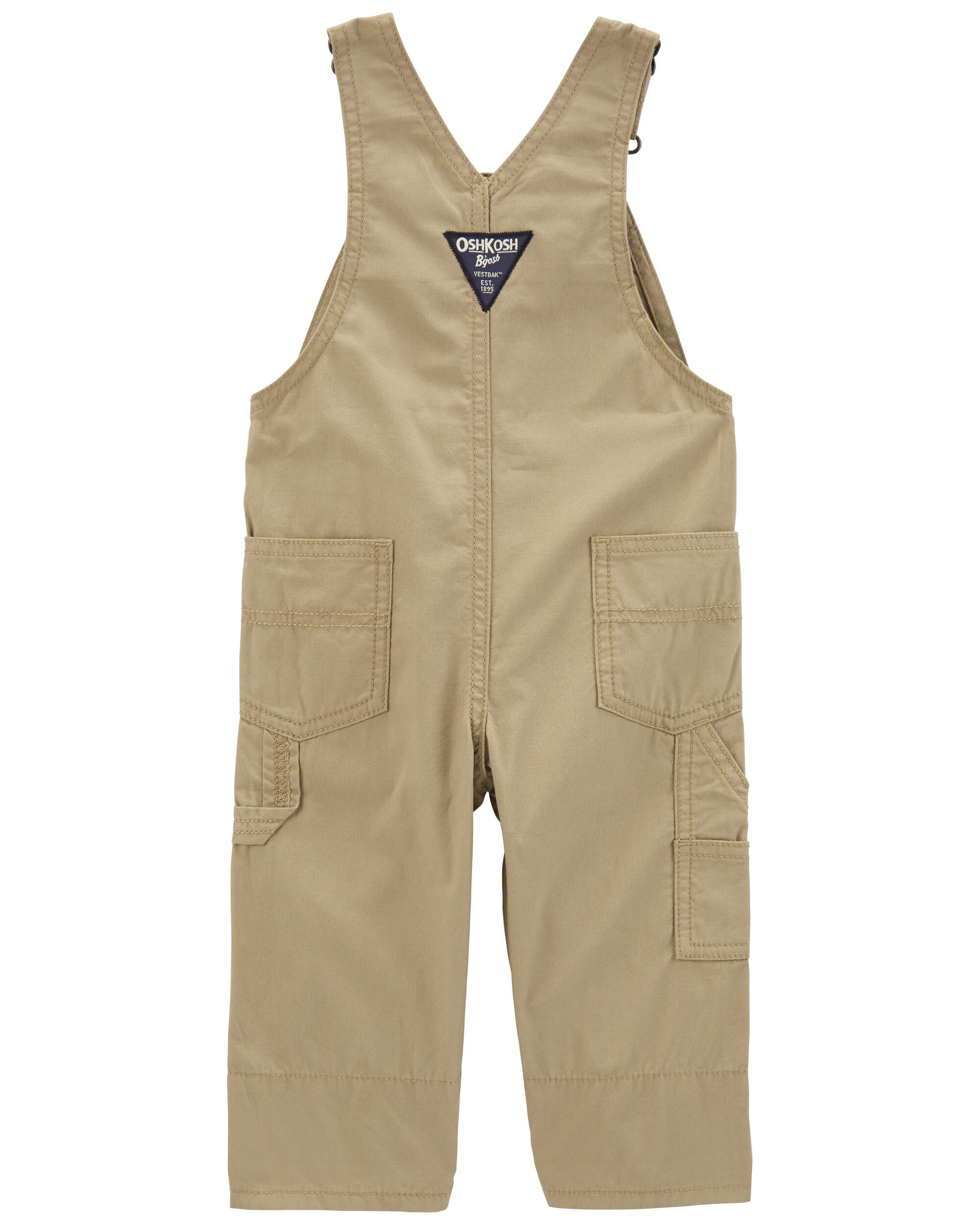 Baby Classic Plaid-Lined Canvas Overalls