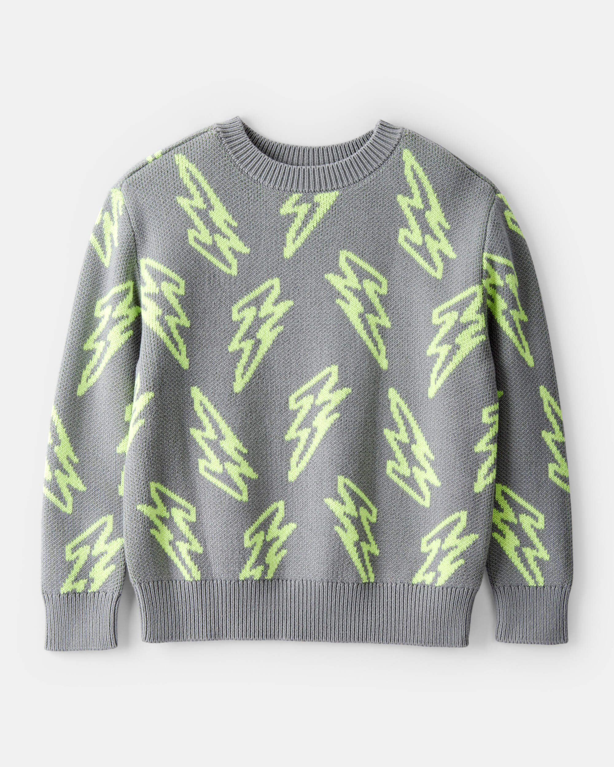 Boys Lightning Sweater - Grey