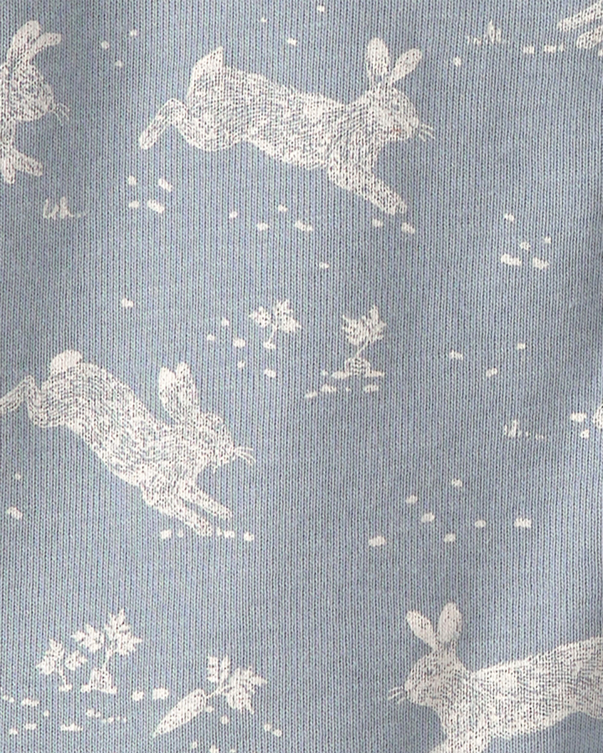Baby Organic Cotton Sleeper Pyjama Blue Bunnies Print