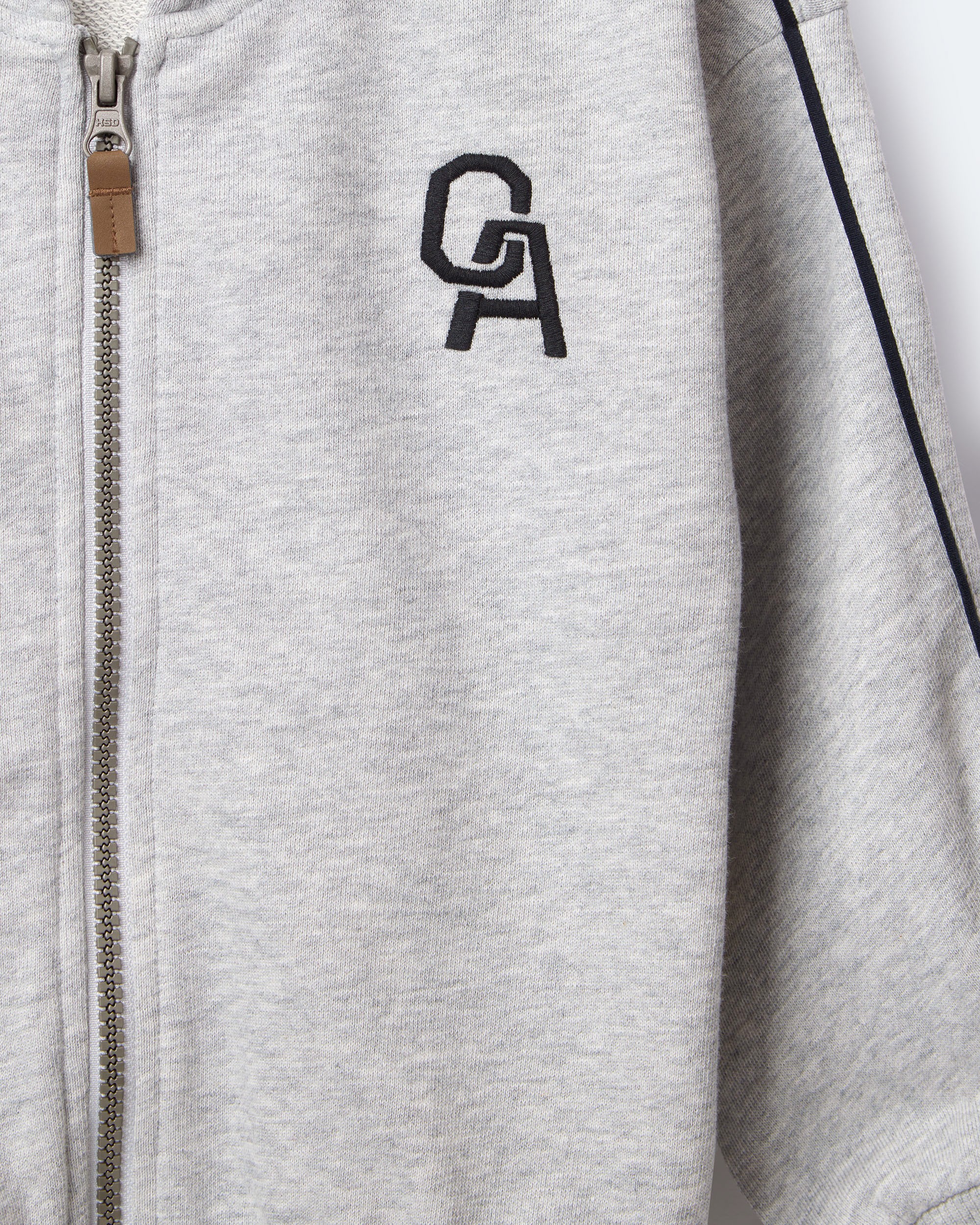 Toddler Boy Zip-Up Hoodie - Heather Grey