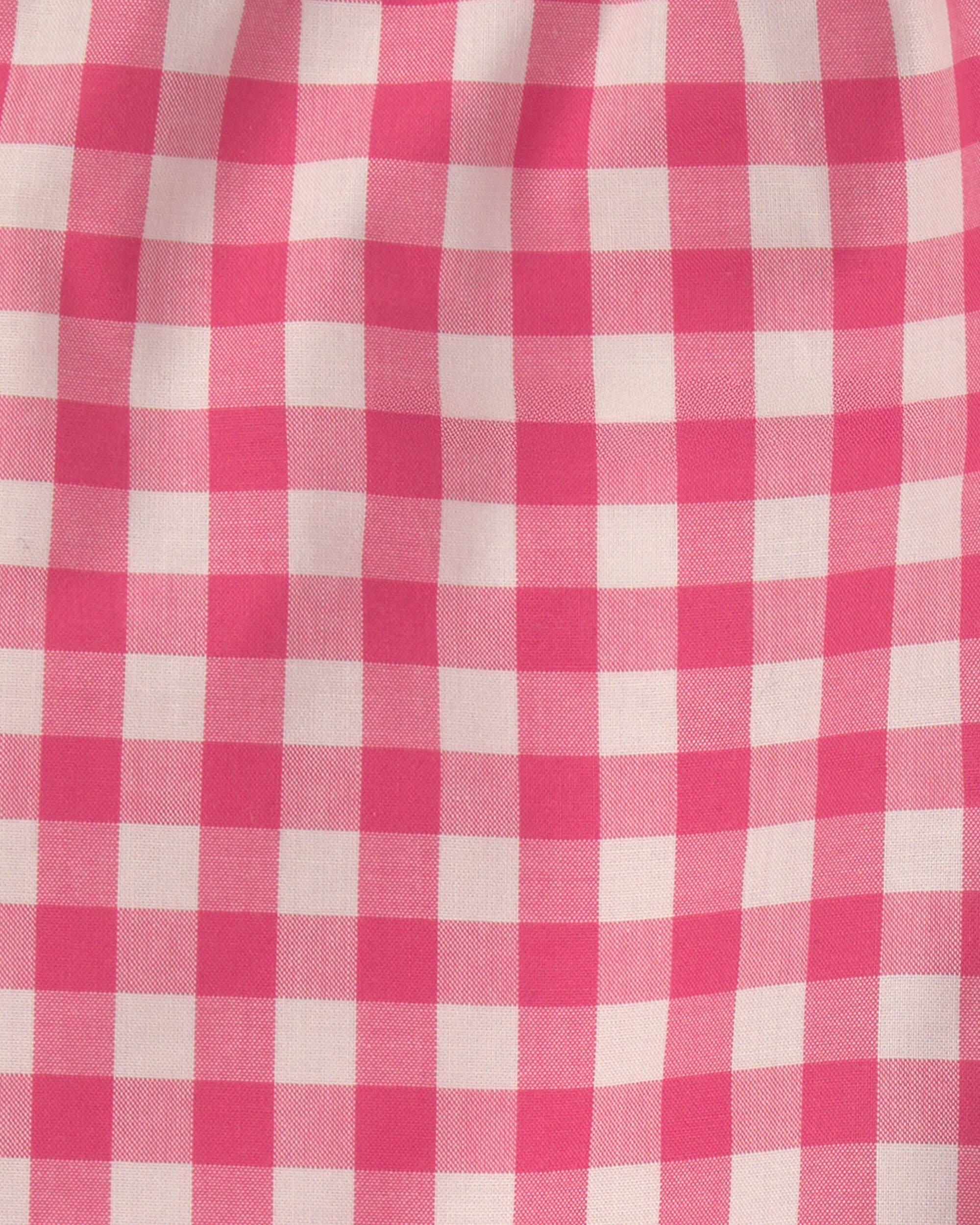 Toddler Boy Gingham Poplin Shorts - Red