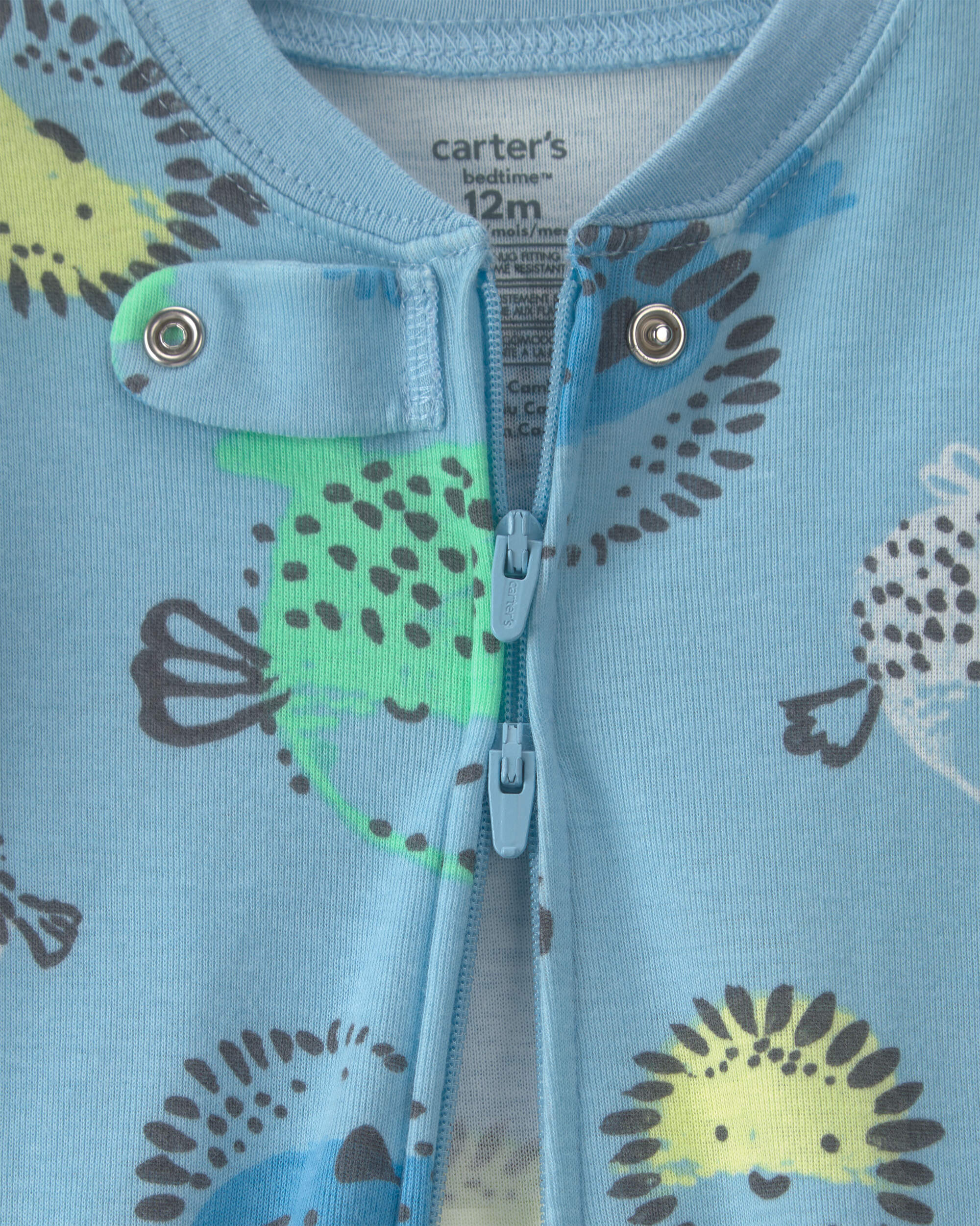 Baby Boy Pufferfish 100% Cotton 1-Piece Pyjama - Blue