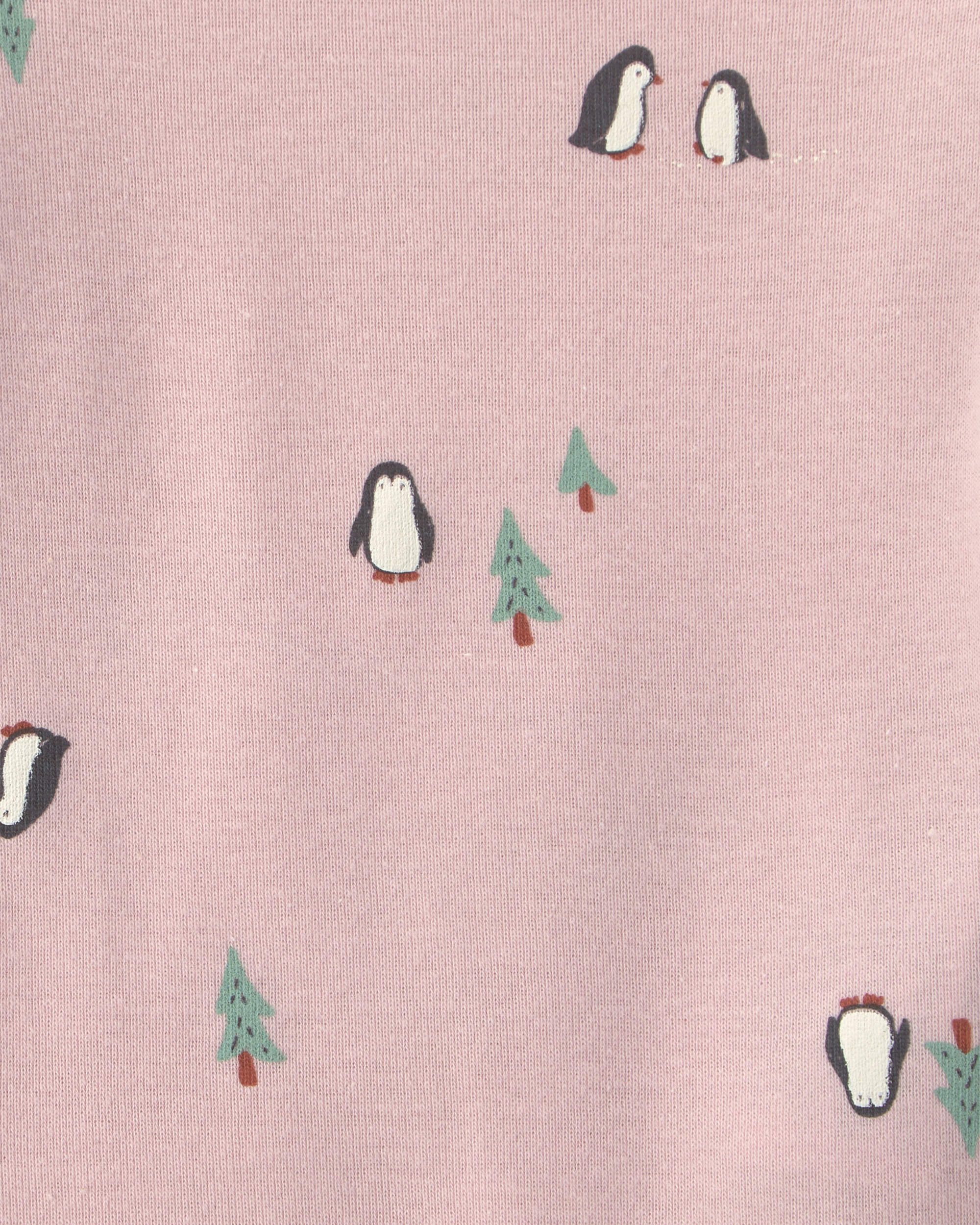 Baby Girl 3-Piece Penguin Long-Sleeve Bodysuit & Pant Set - Pink