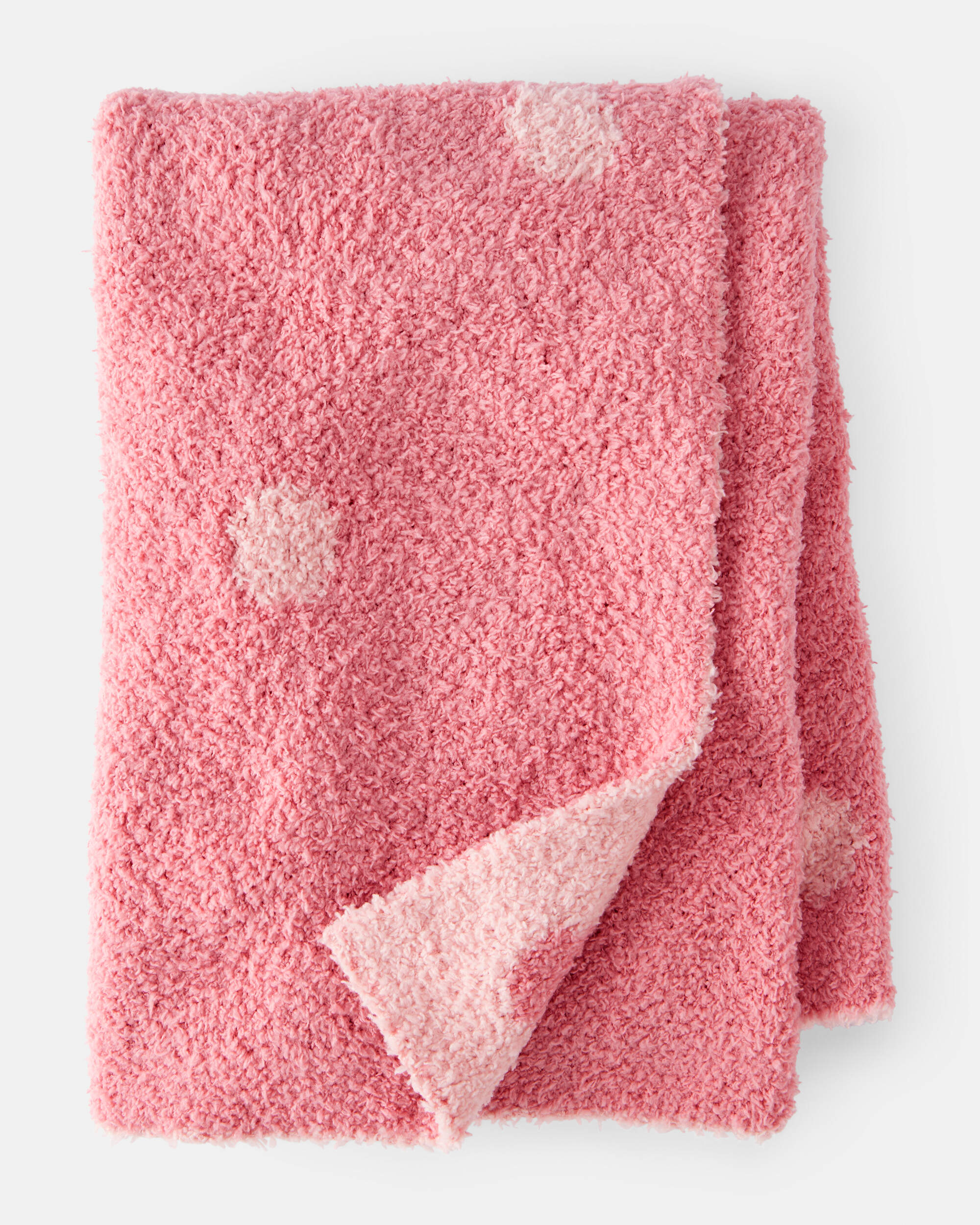 Polka Dot Plush Blanket - Pink