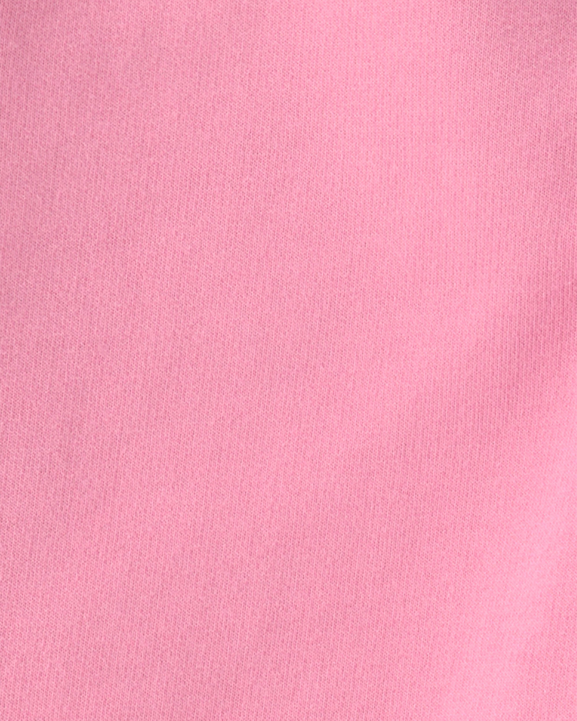 Girls French Terry Wide-Leg Pants - Pink