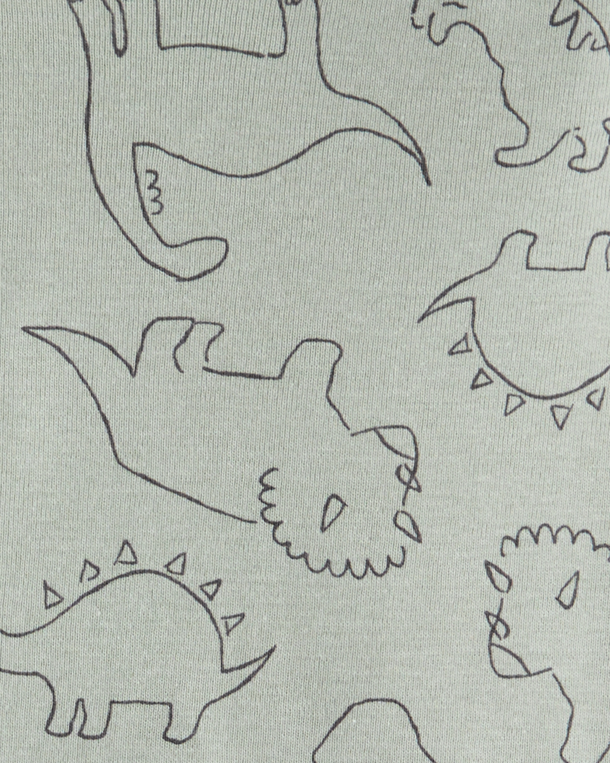 Baby Boy 3-Piece Dinosaur Vest Outfit Set - Grey