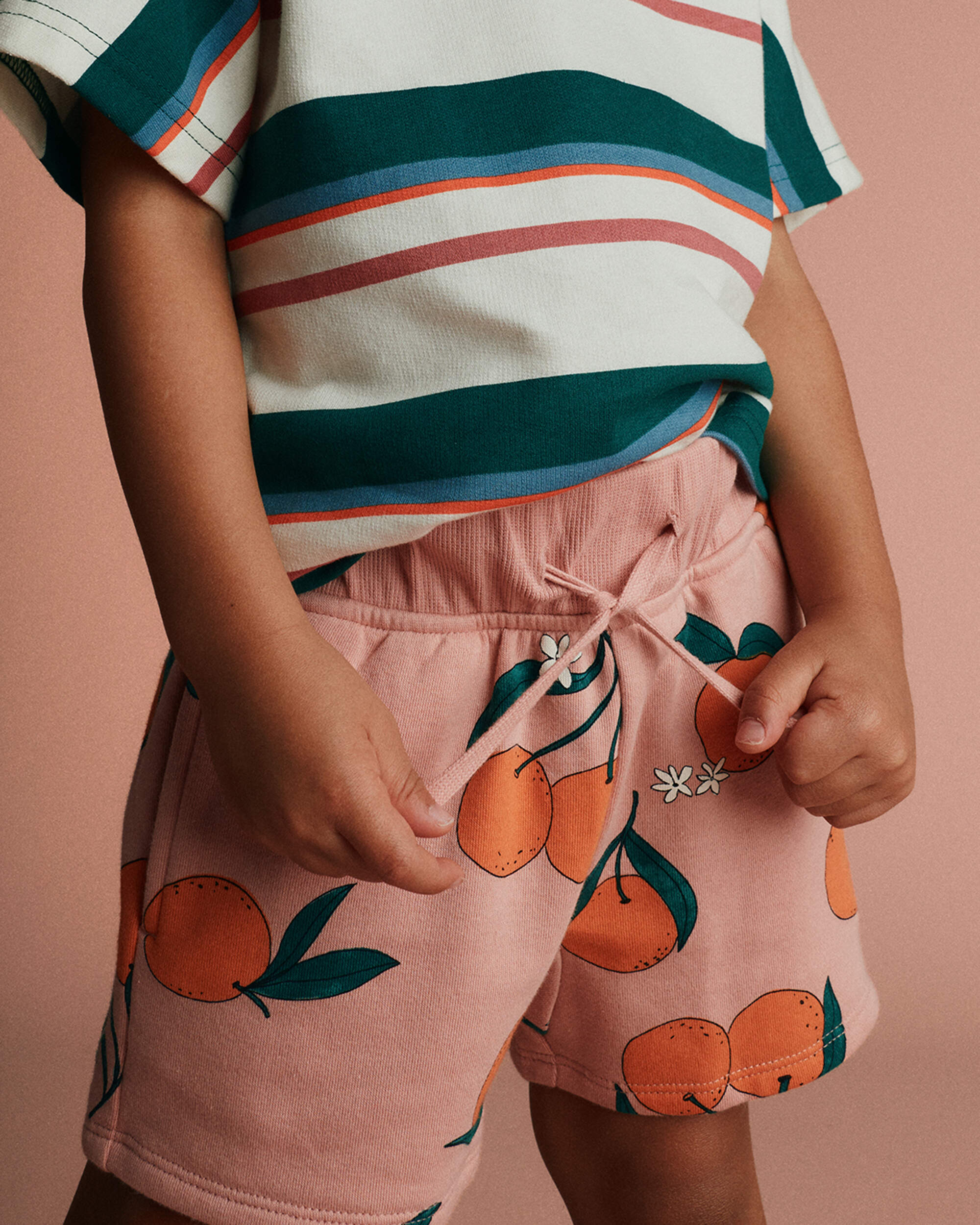Toddler City Park™ Short Clementine Grove Print - Peach