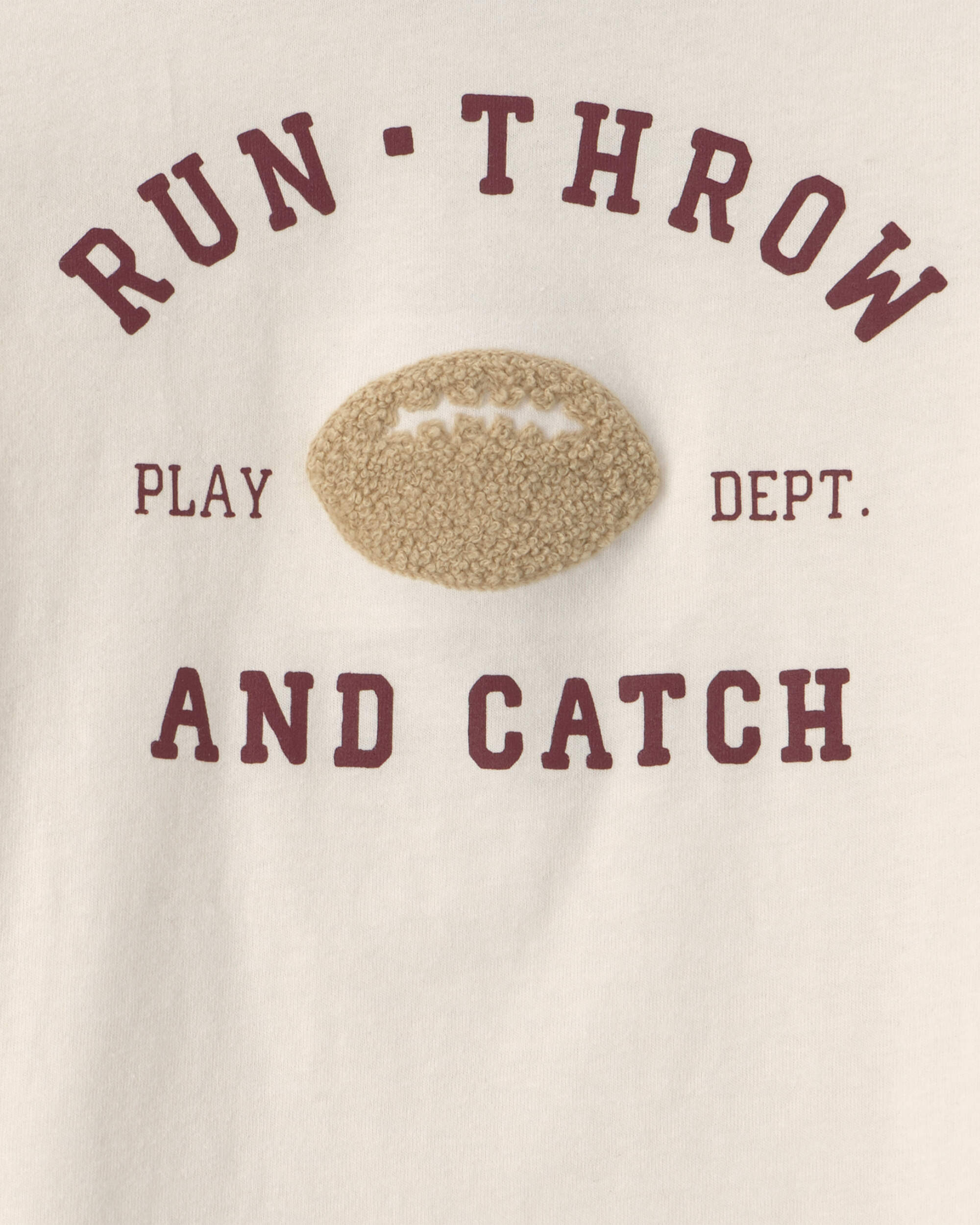 Football Long-Sleeve Graphic Tee - White