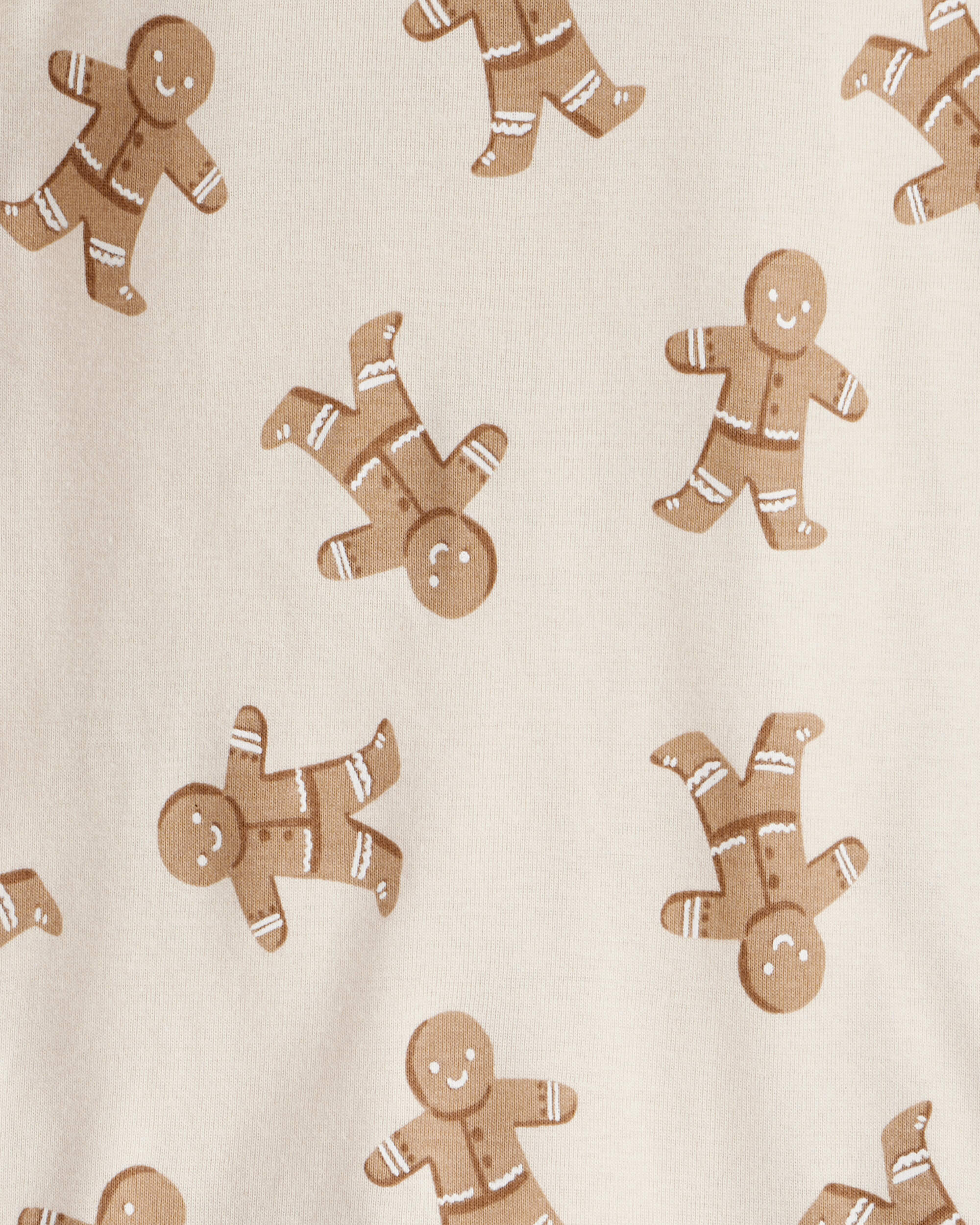 Toddler Organic Cotton Pyjamas Set Gingerbread Man Print