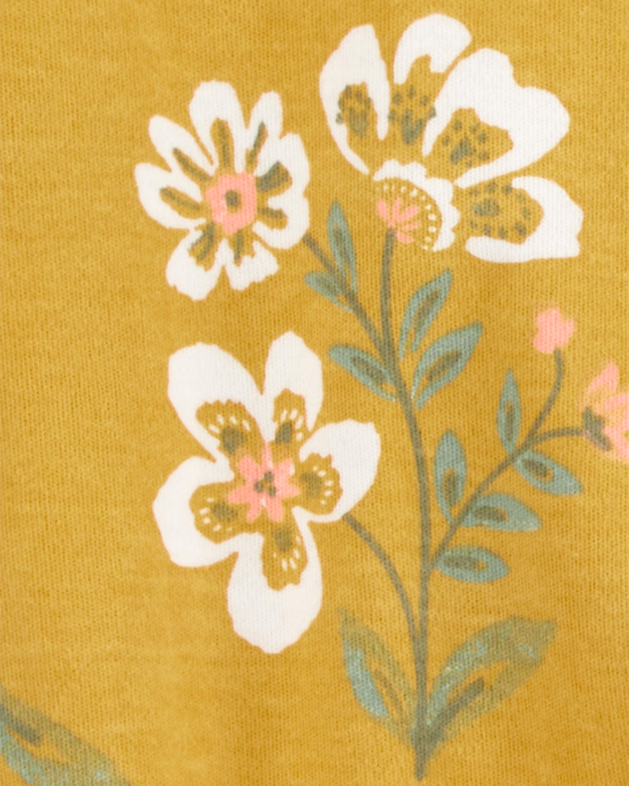 Mustard Baby Floral 2 Way Zip Cotton Sleeper Carter s Oshkosh Canada