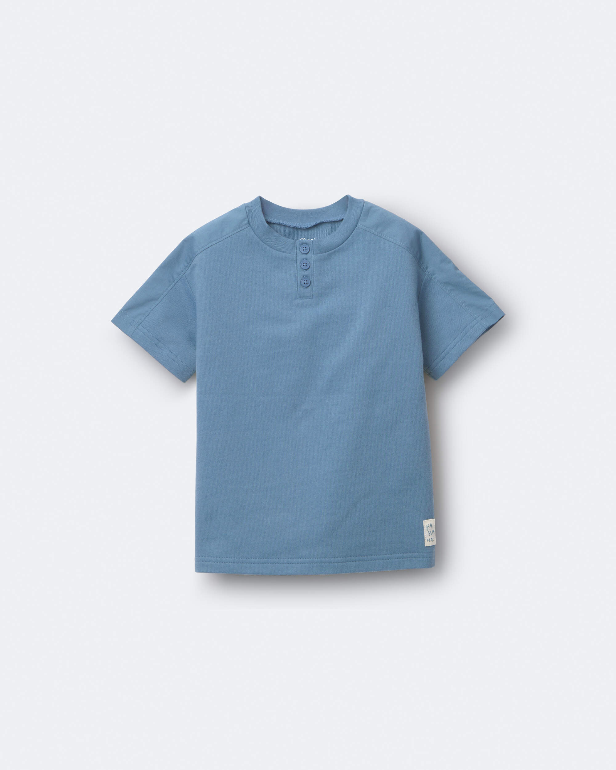 Toddler Boy Henley Tee - Teal