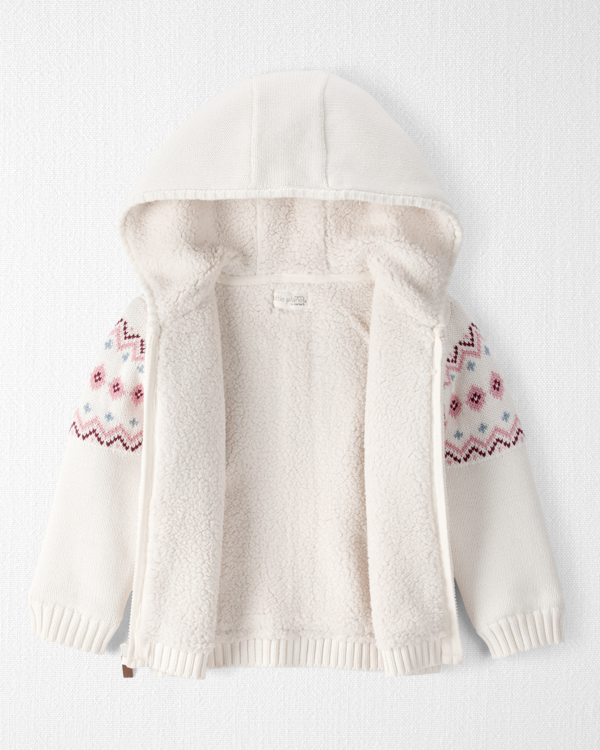 Toddler Girl Organic Cotton Fair Isle Sweater Knit