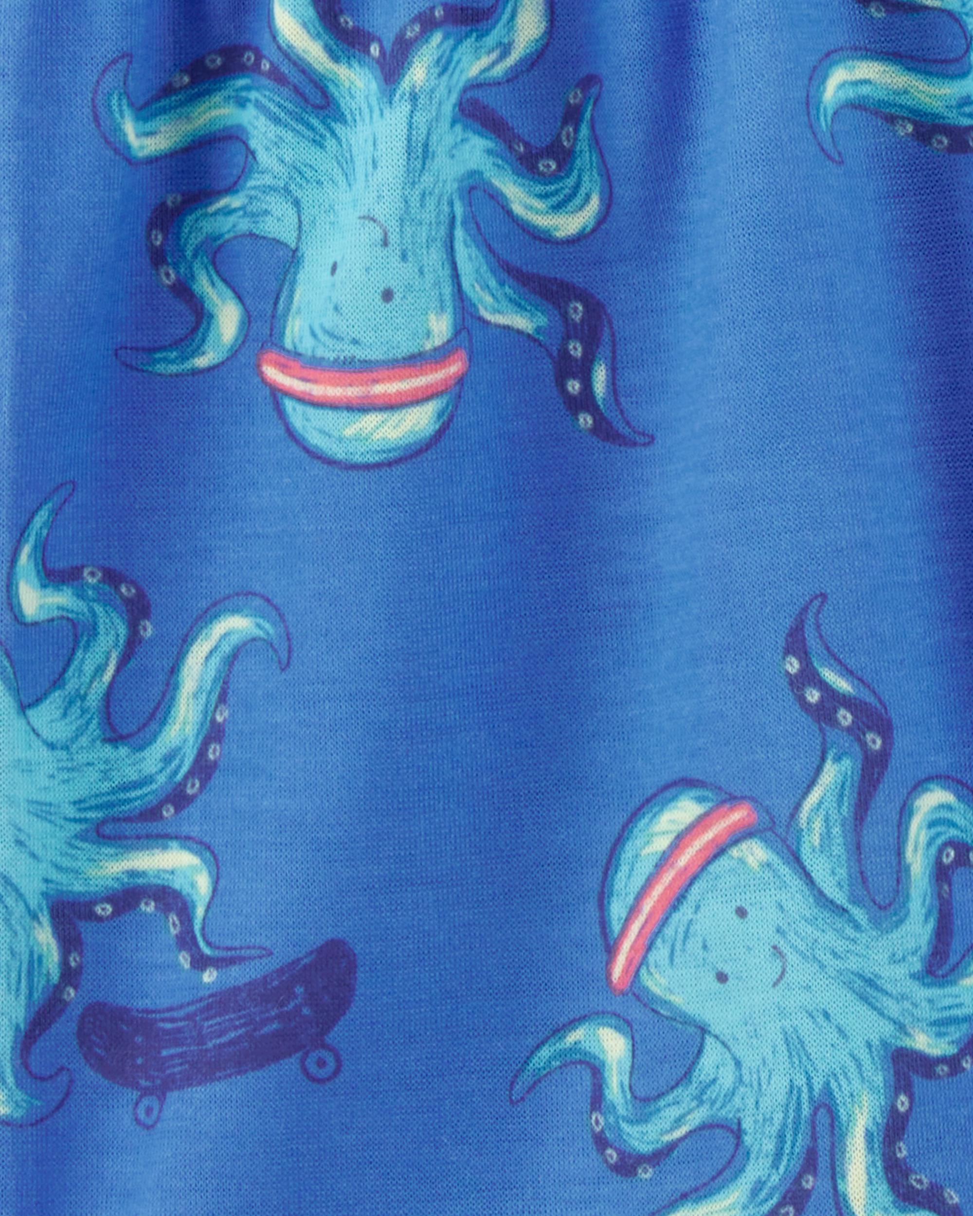 Toddler Boy 2-Piece Octopus Print Loose Fit Pyjamas
