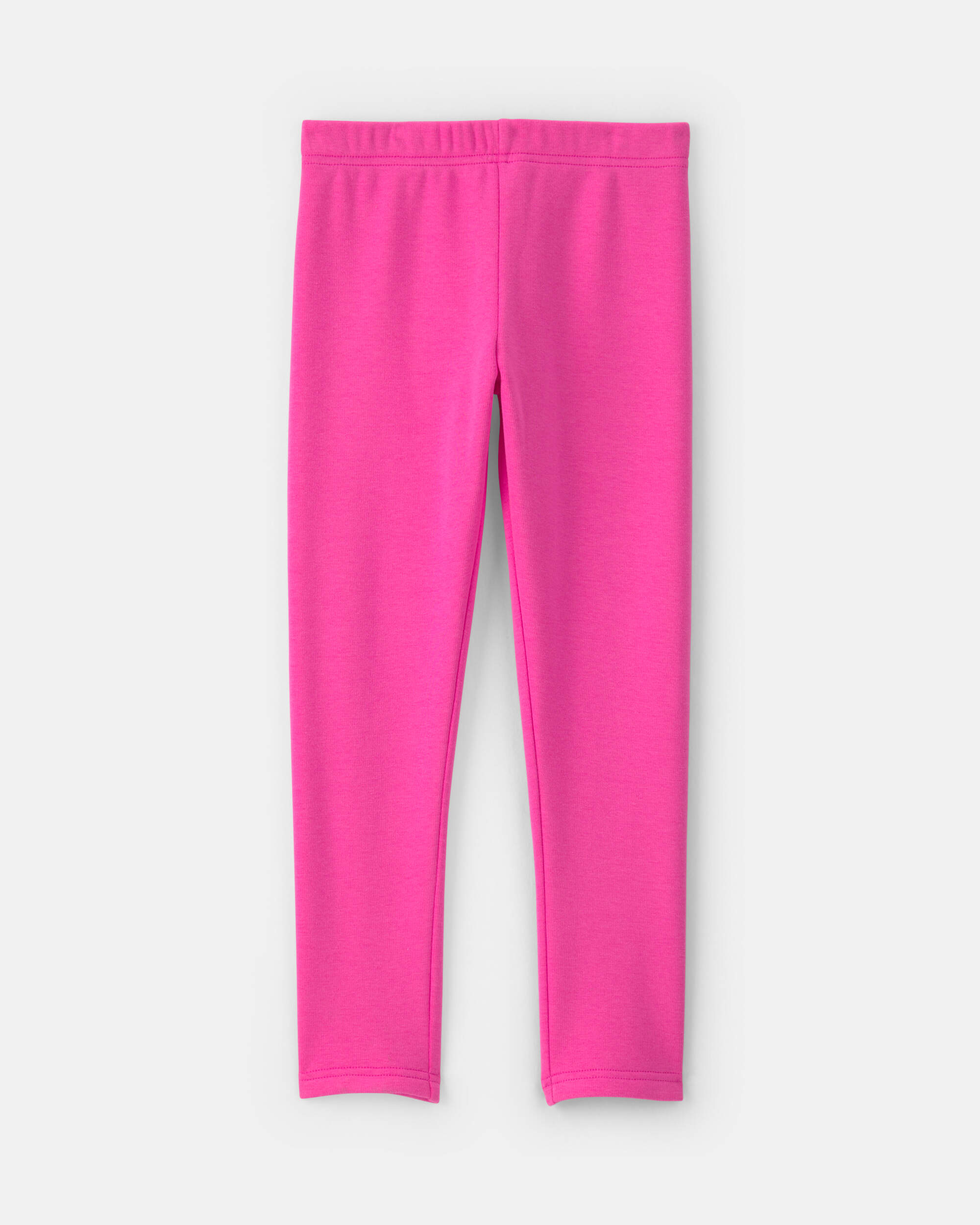 Girls Fleece Pull-On Stretch Leggings - Pink
