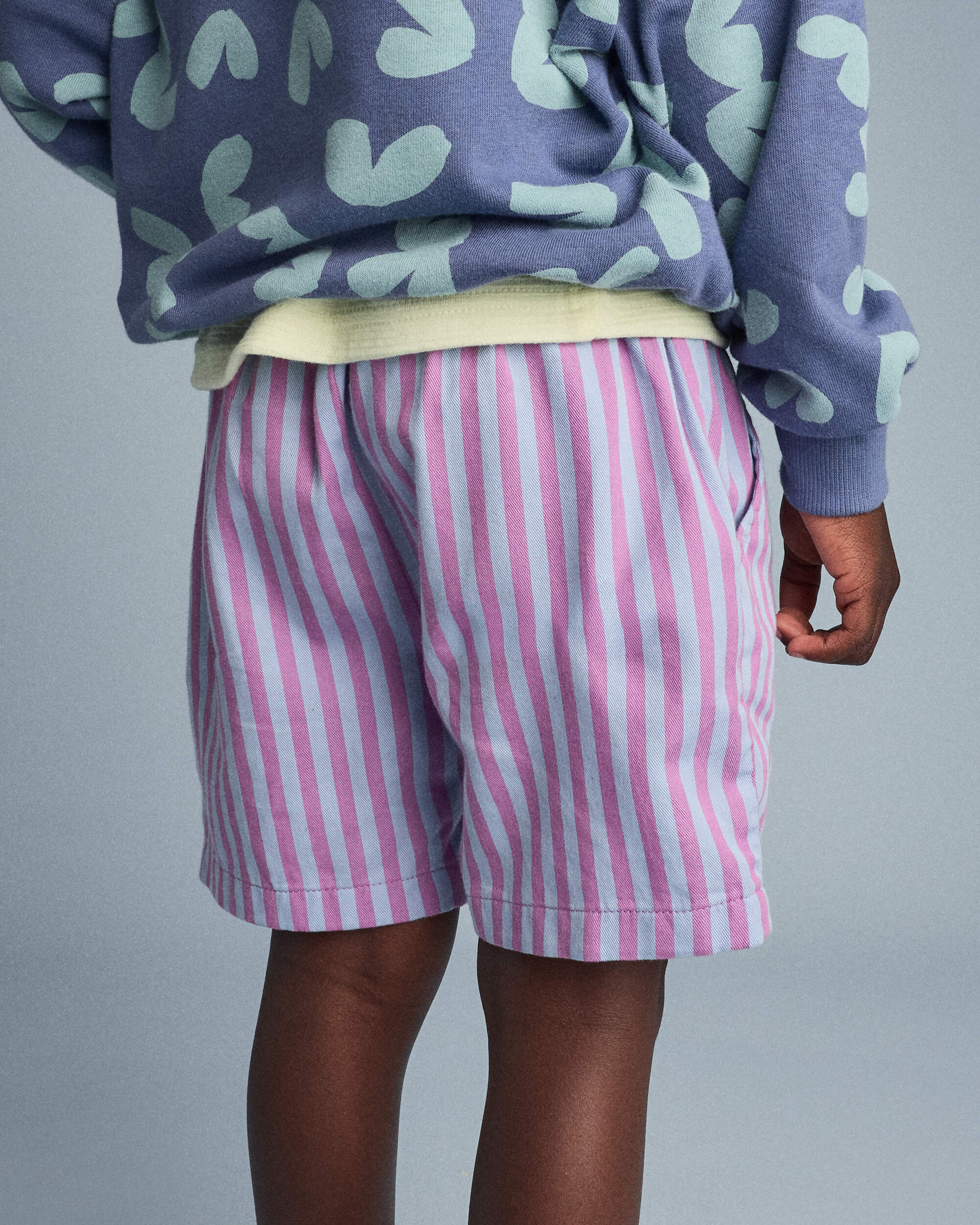 Toddler Boy Playground Shorts Stripes - Blue/Purple