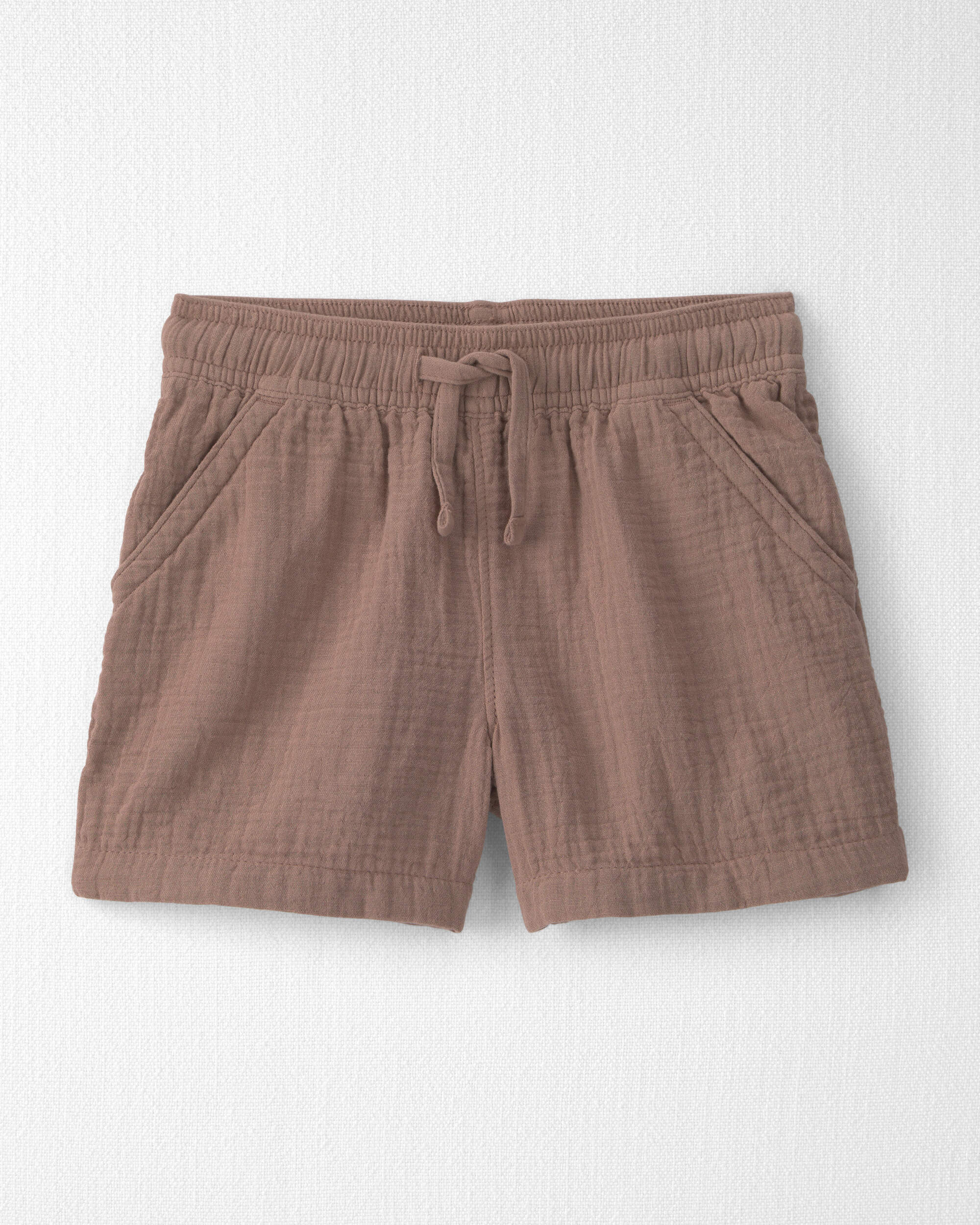 Toddler Boy 2-Piece Organic Cotton Gauze Embroidered  Top & Short Set