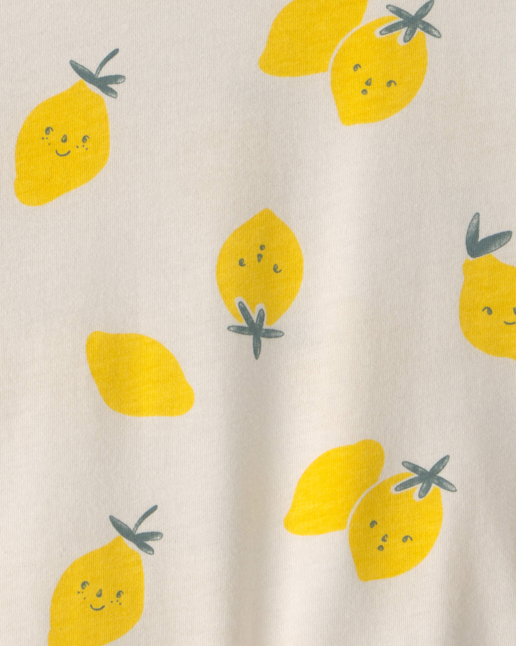 Toddler Boy Lemon Short-Sleeve Top - Cream/Yellow
