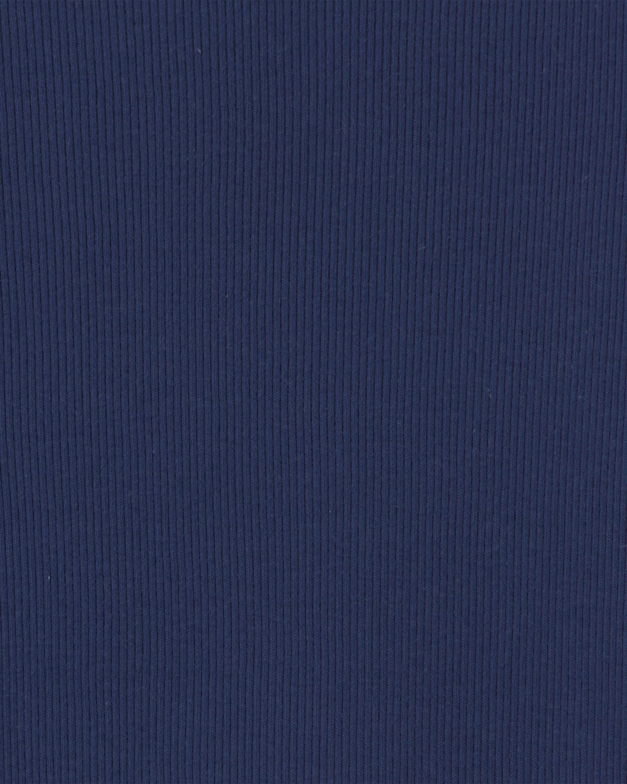 Girls Long-Sleeve Ribbed Top - Navy Blue