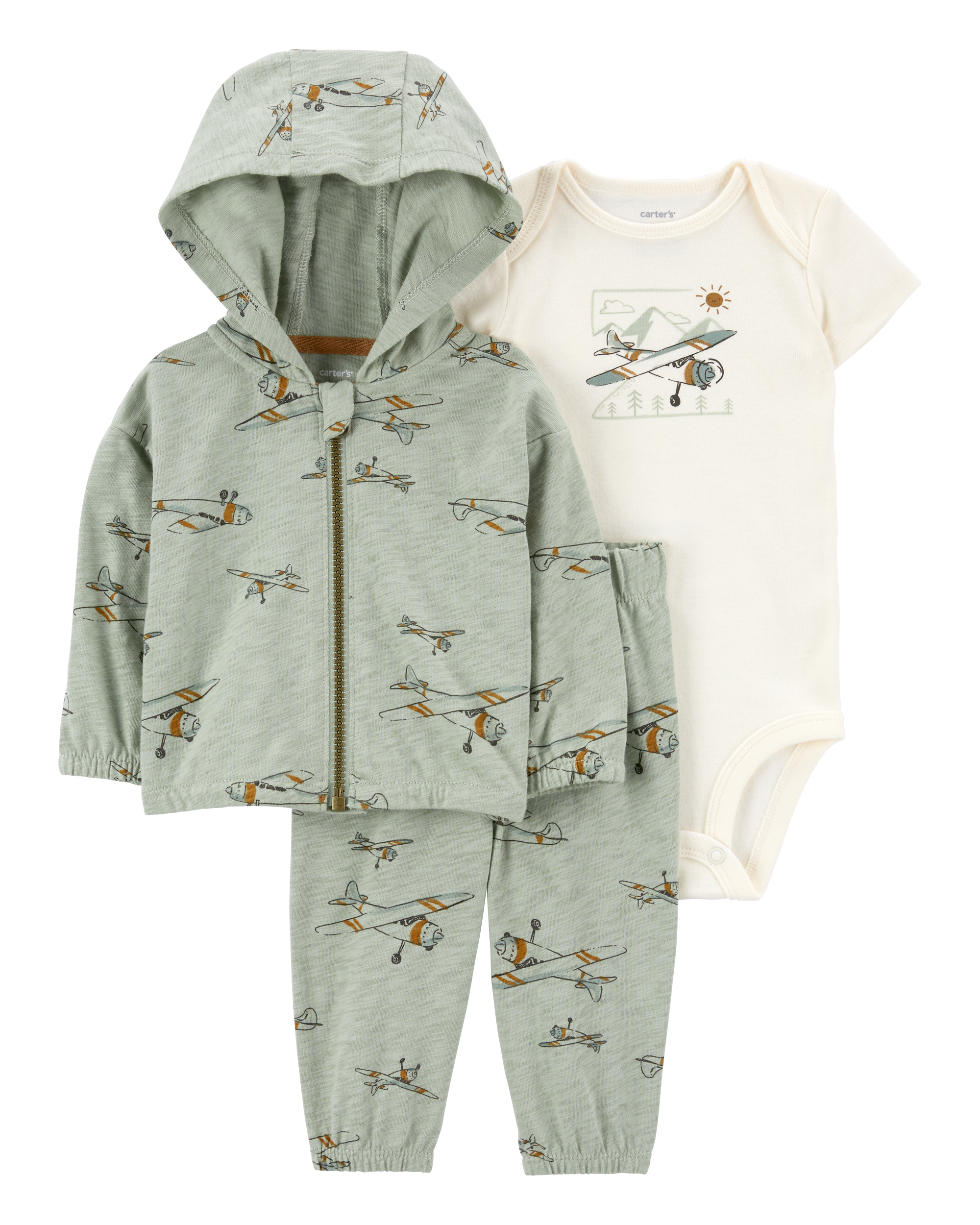 Baby 3-Piece Airplane Little Jacket Set