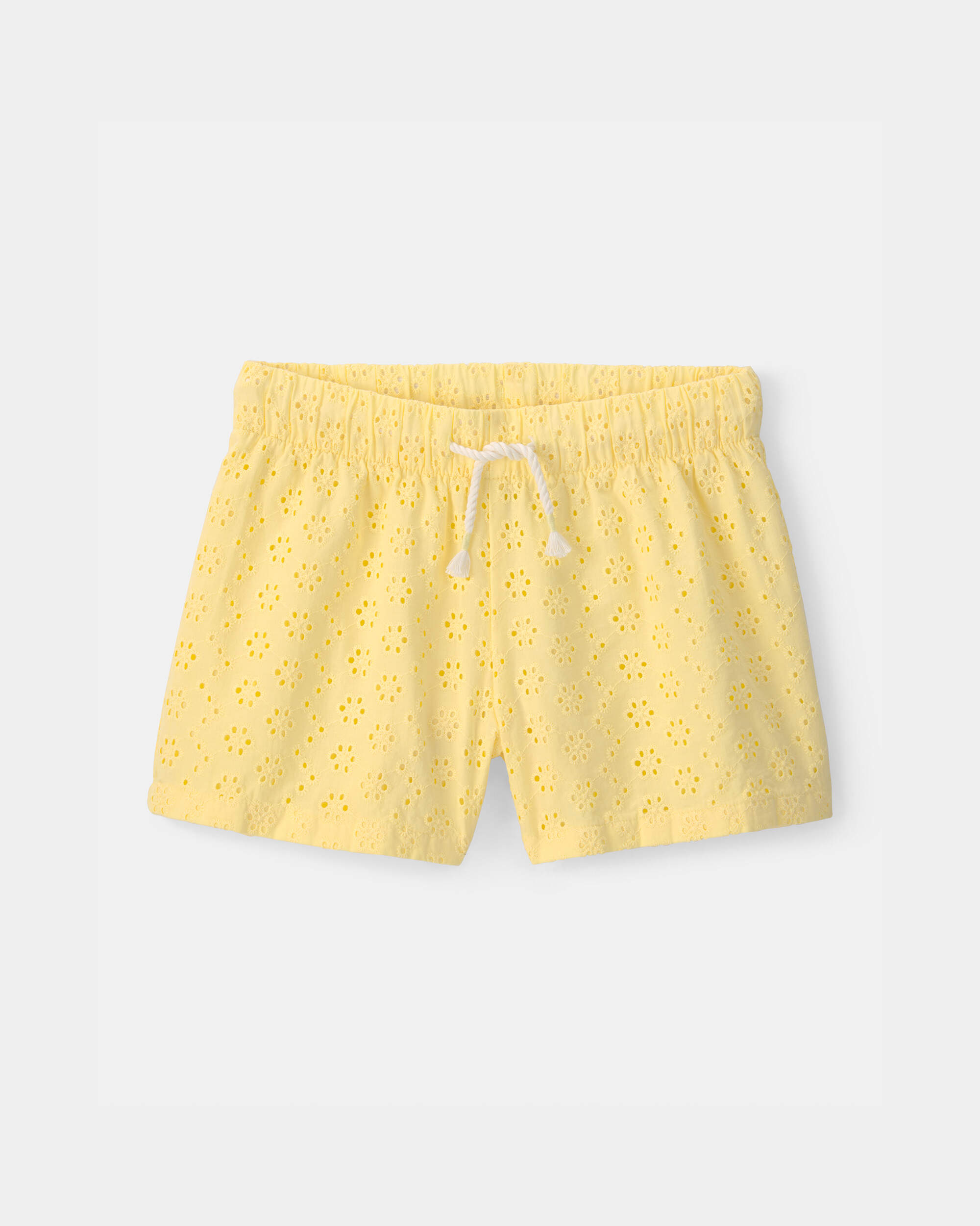 Girls Eyelet Shorts - Yellow
