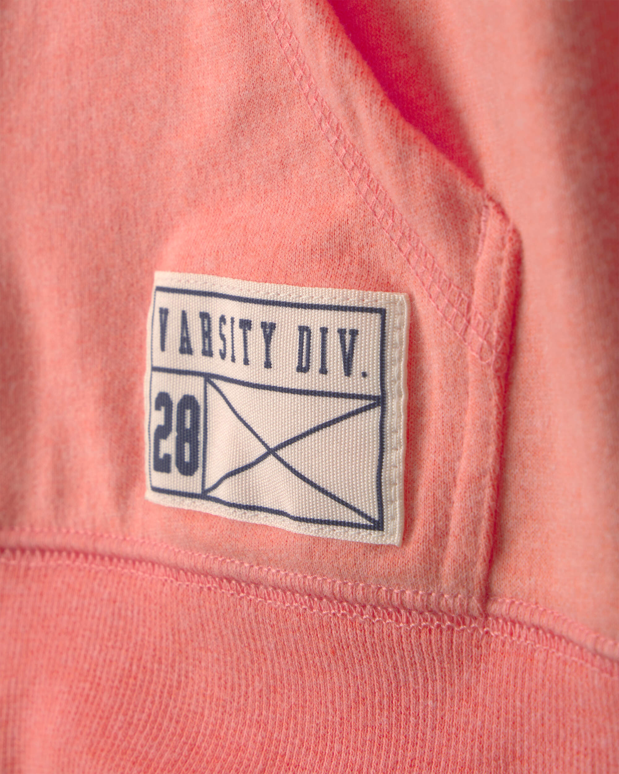 Kids French Terry Zip-Up Hoodie - Orange