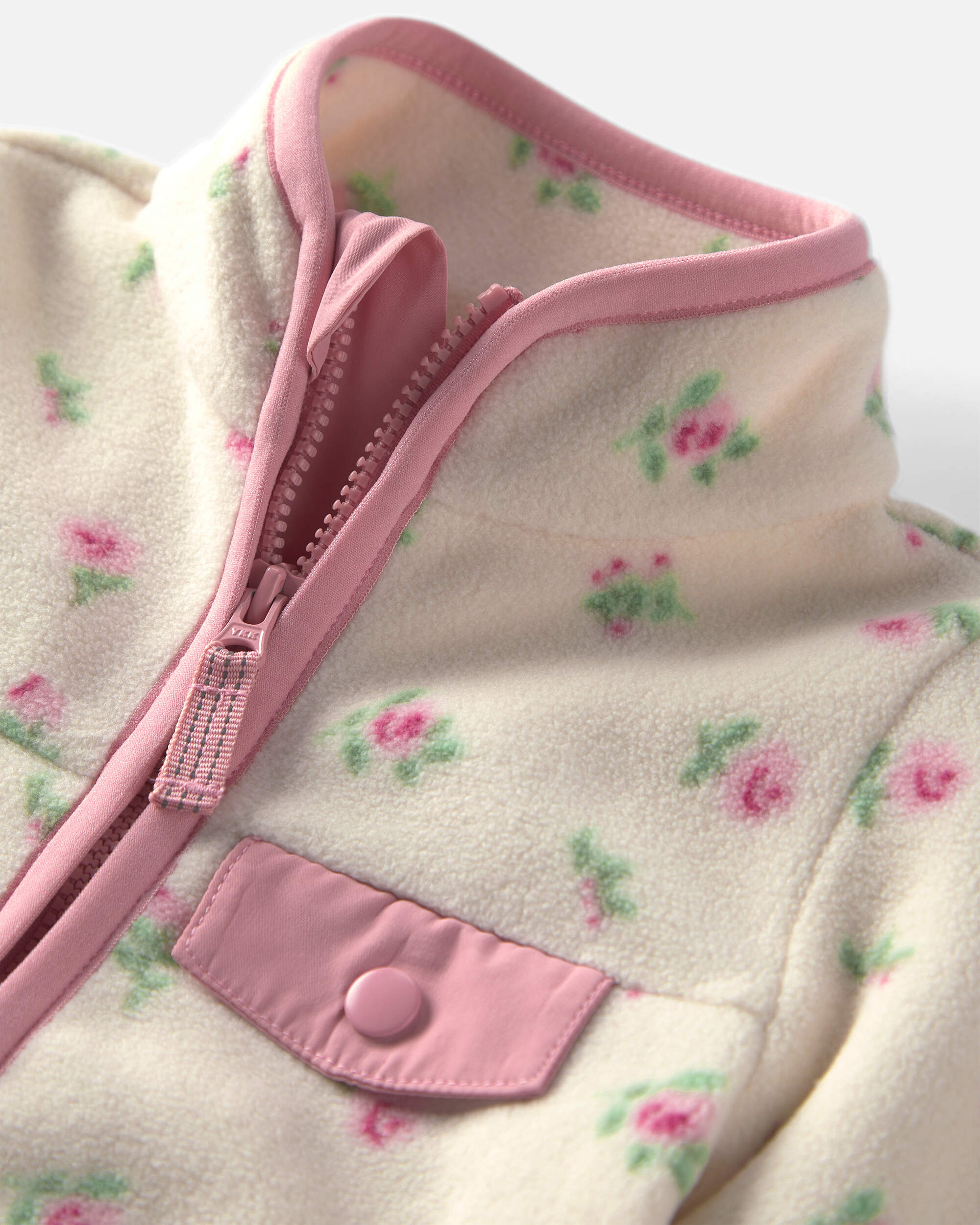 Baby Girl Recycled Mircofleece Jumpsuit Radiant Rose