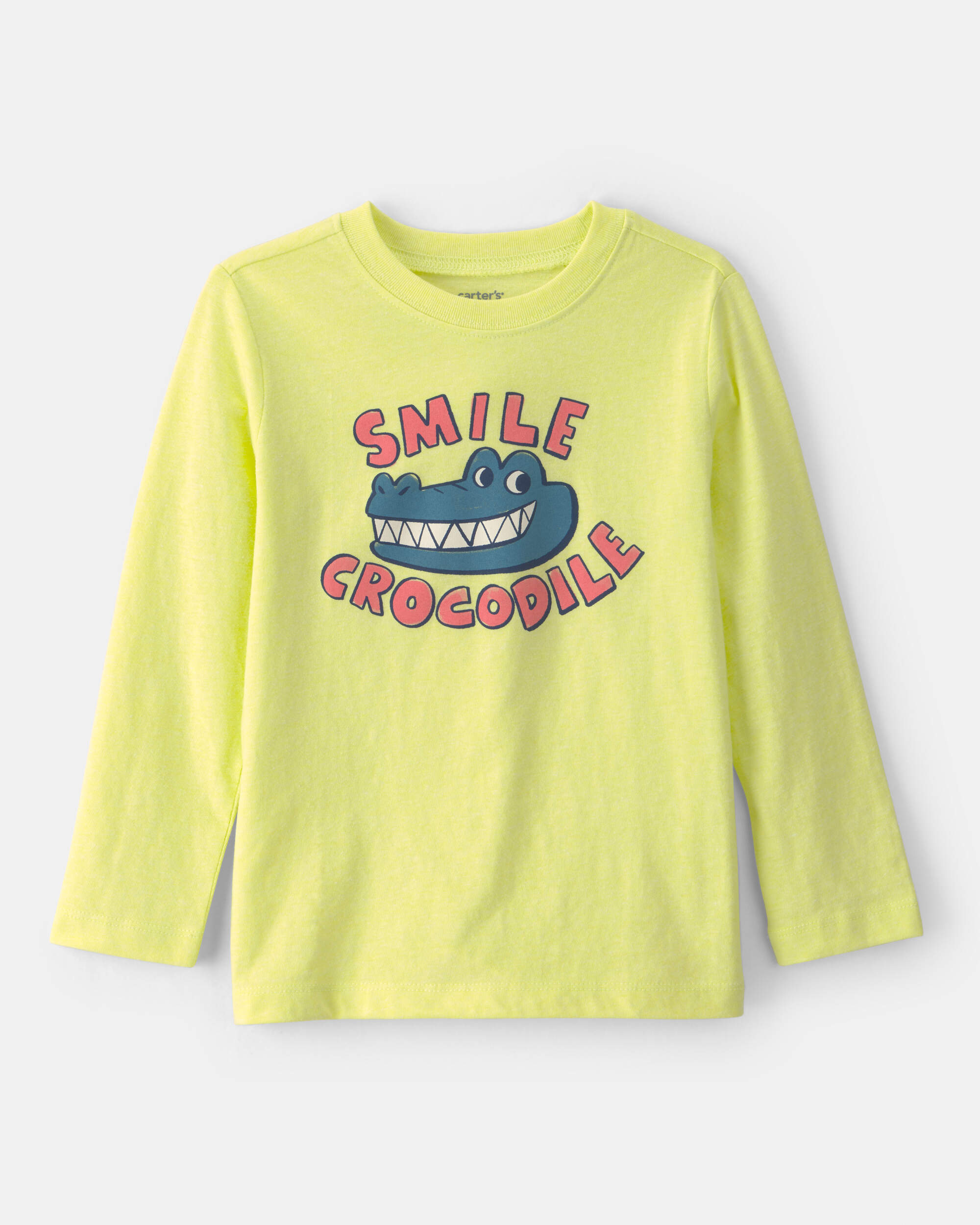 Toddler Boy Crocodile Long-Sleeve Graphic Tee - Yellow