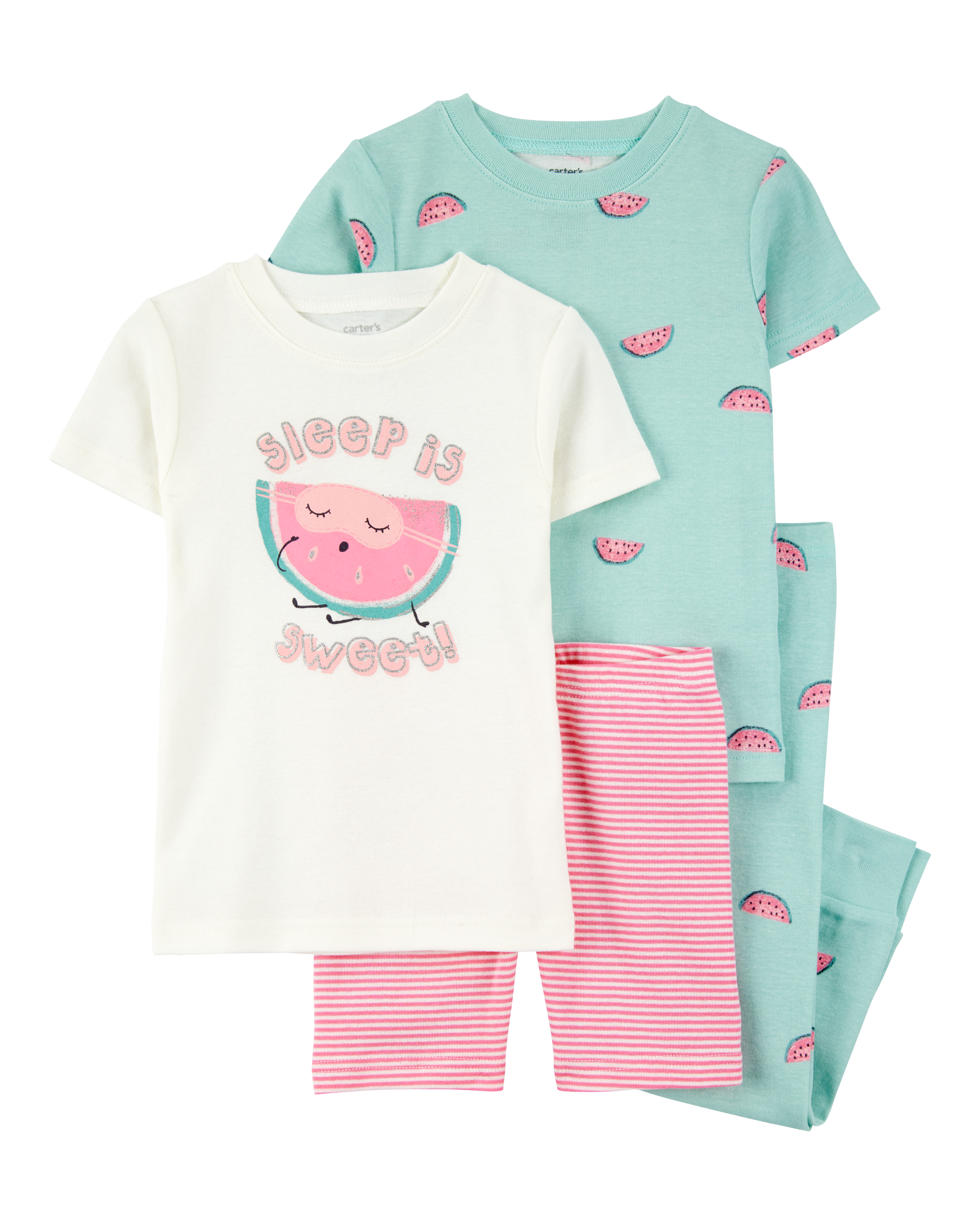 Baby 4-Piece Watermelon 100% Snug Fit Cotton Pyjamas