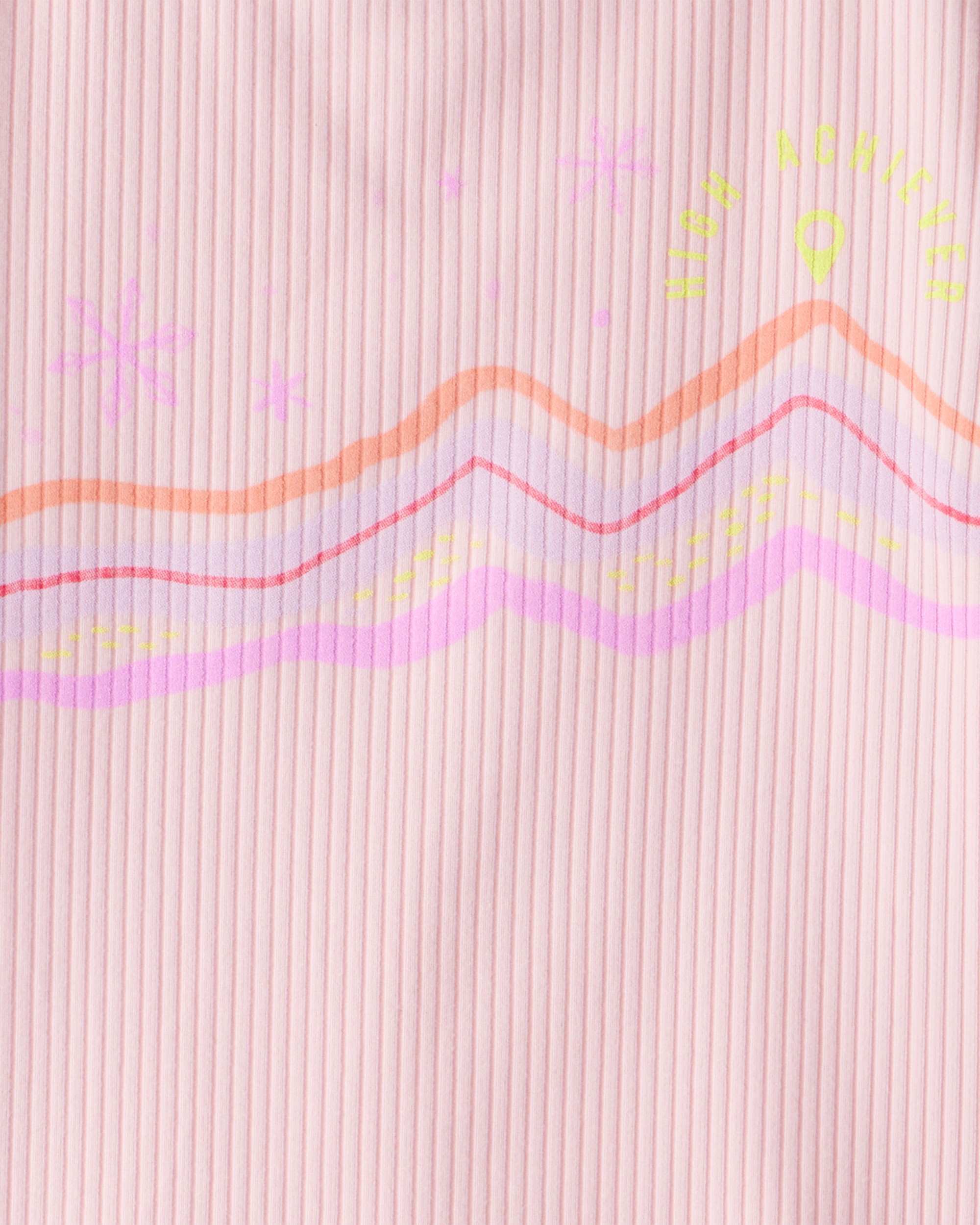 Girls Active Rib Long-Sleeve Top - Pink