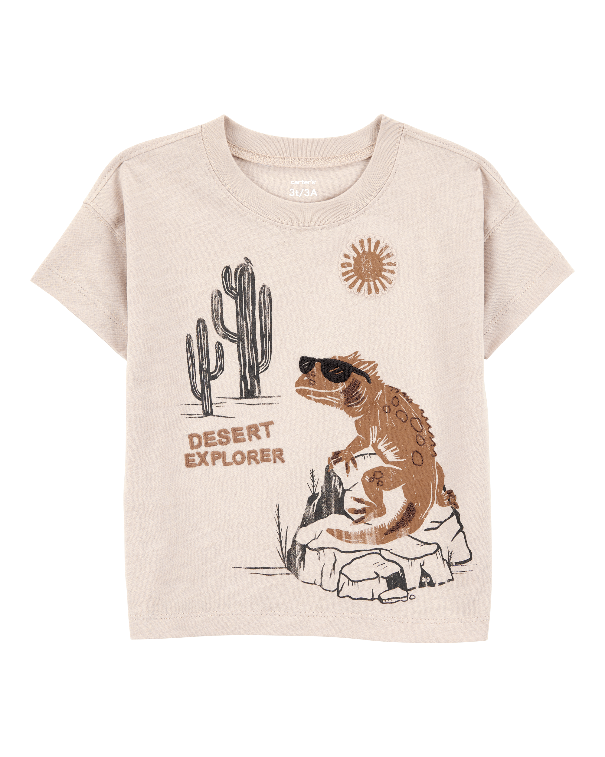 Toddler Desert Lizard Graphic Tee - Ivory