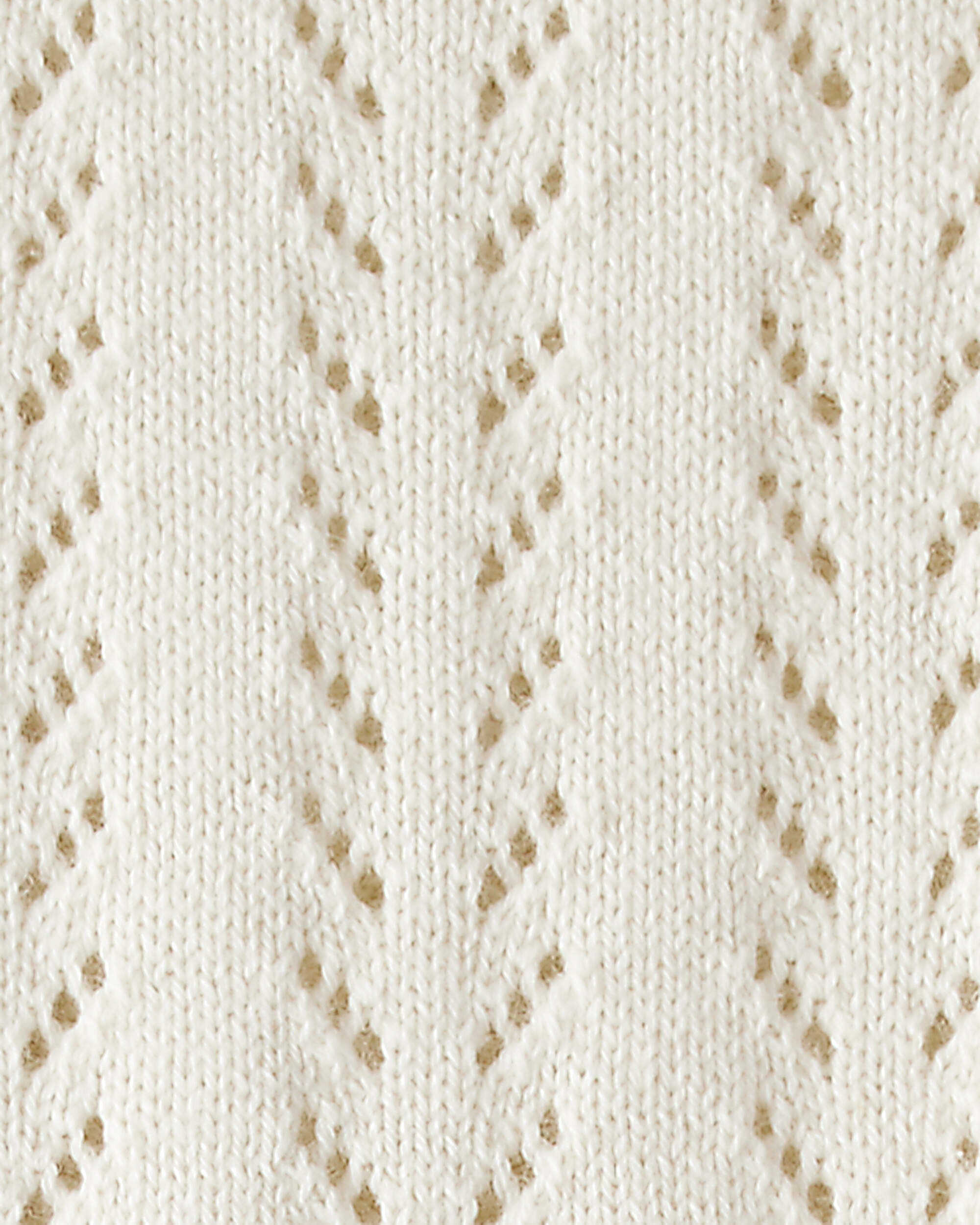 Baby Girl Organic Cotton Pointelle Bubble Cream