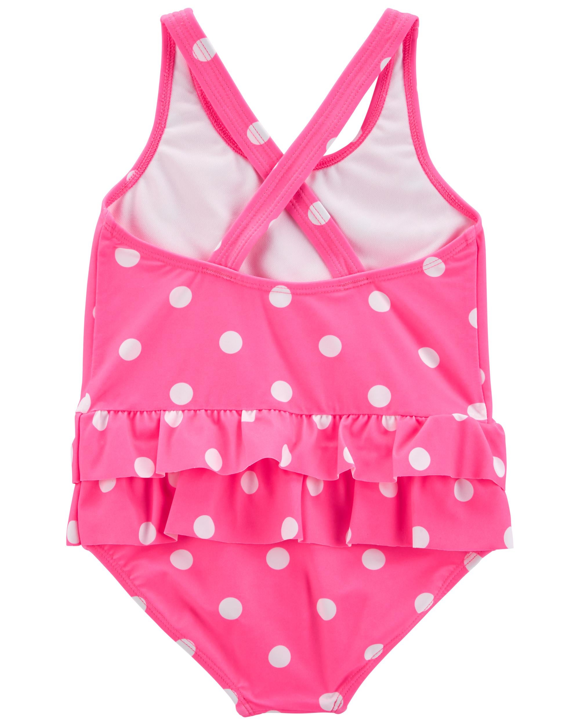 Black polka dot one piece swimsuit on sale