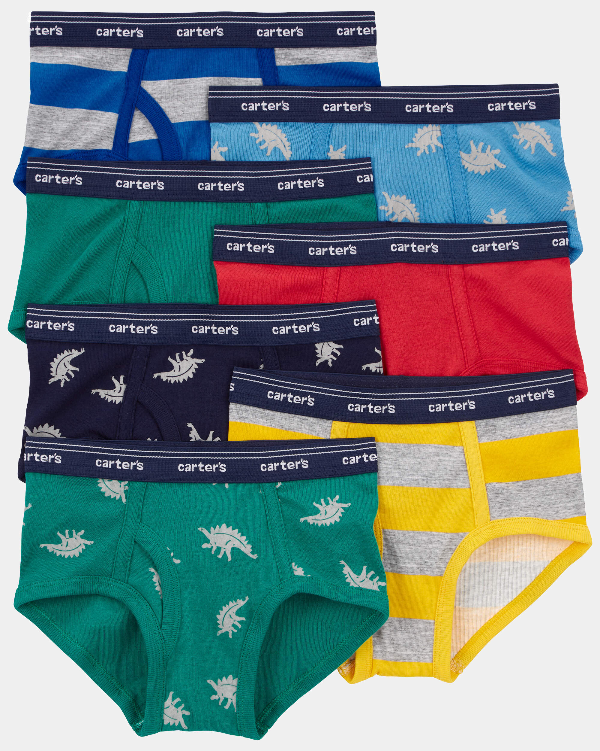 Toddler Boy 7-Pack Dinosaur Cotton Briefs Underwear
