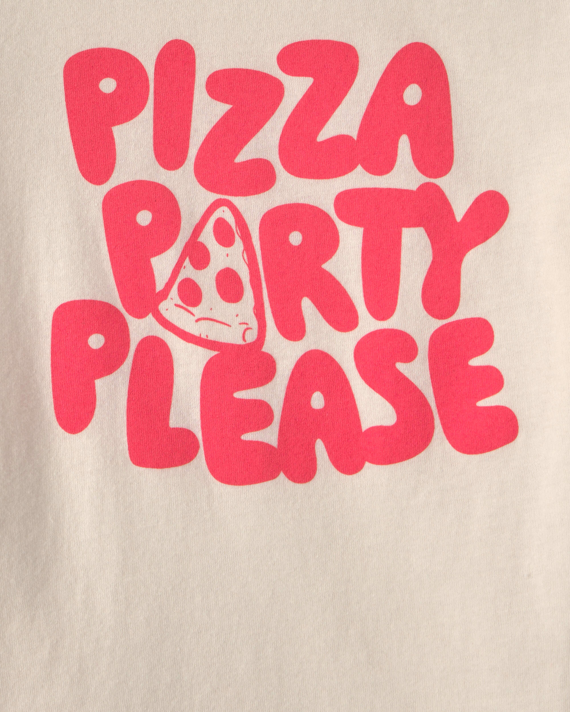 Toddler Pizza Graphic Tee - Cream
