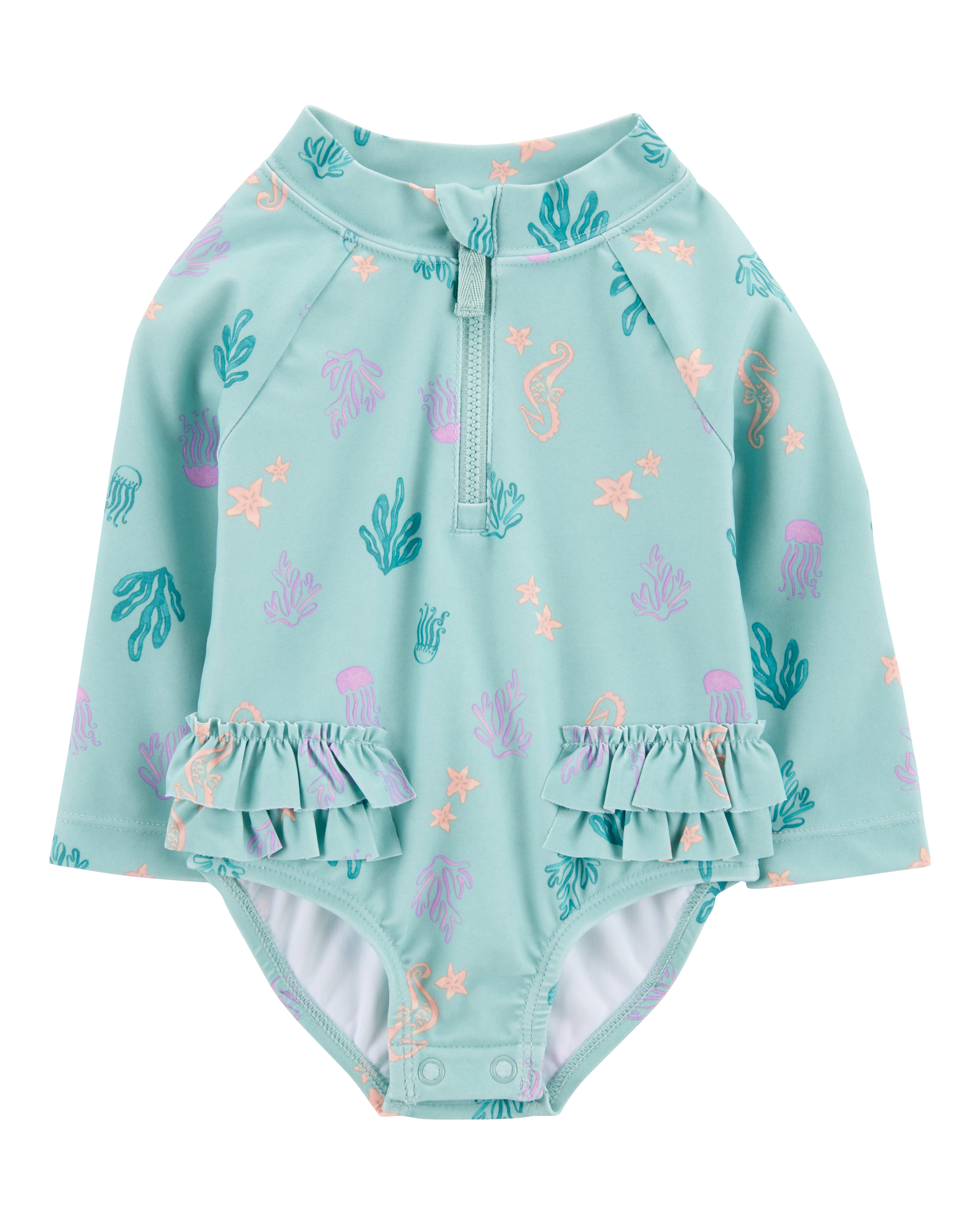 Baby 1-Piece Coral Print Rashguard