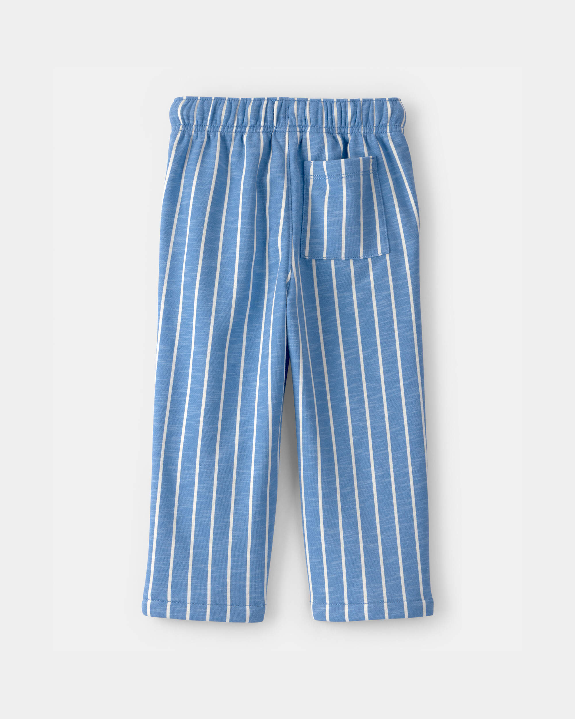 Toddler Striped French Terry Pants - Blue/White