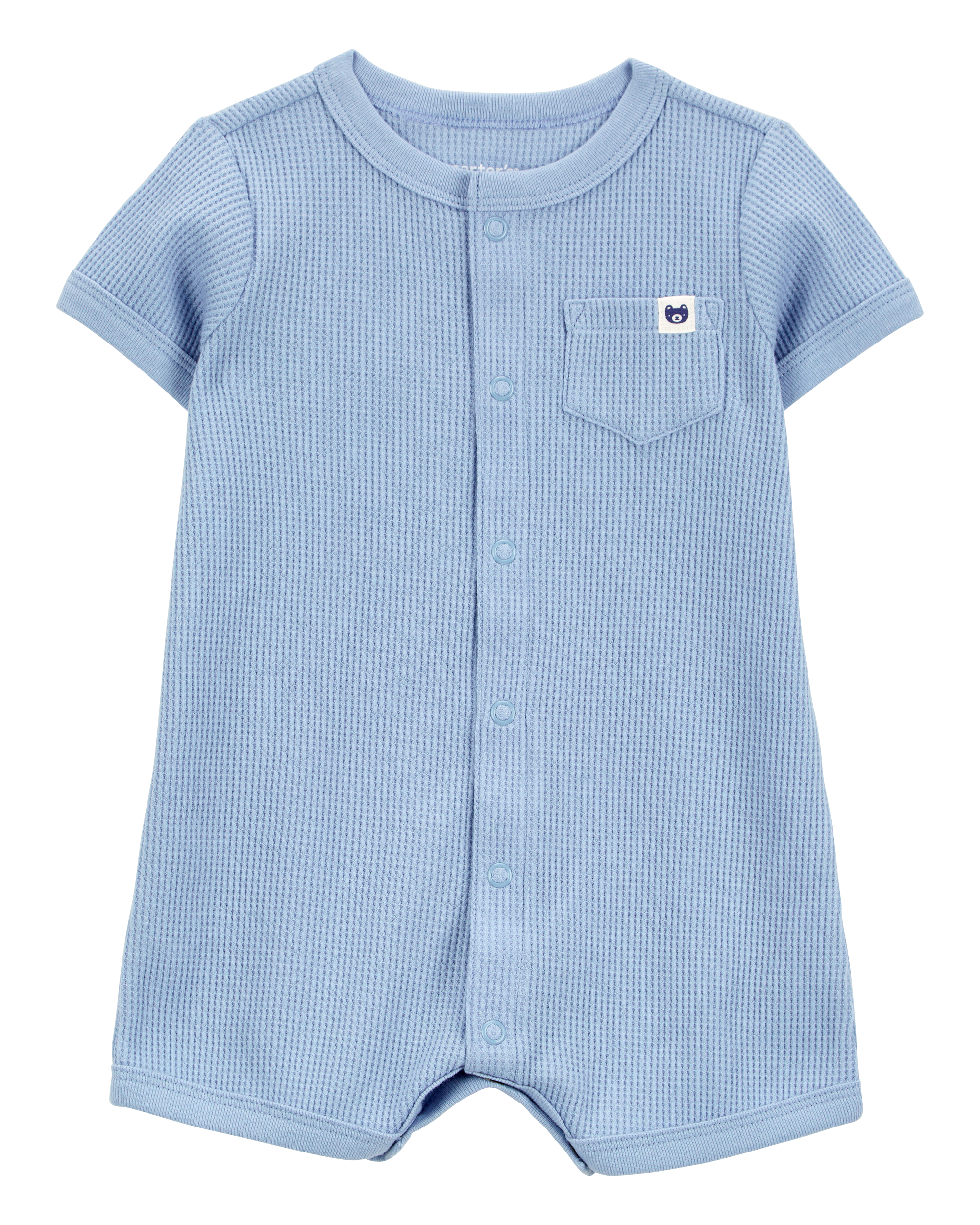 Baby Waffle Knit Short-Sleeve Romper