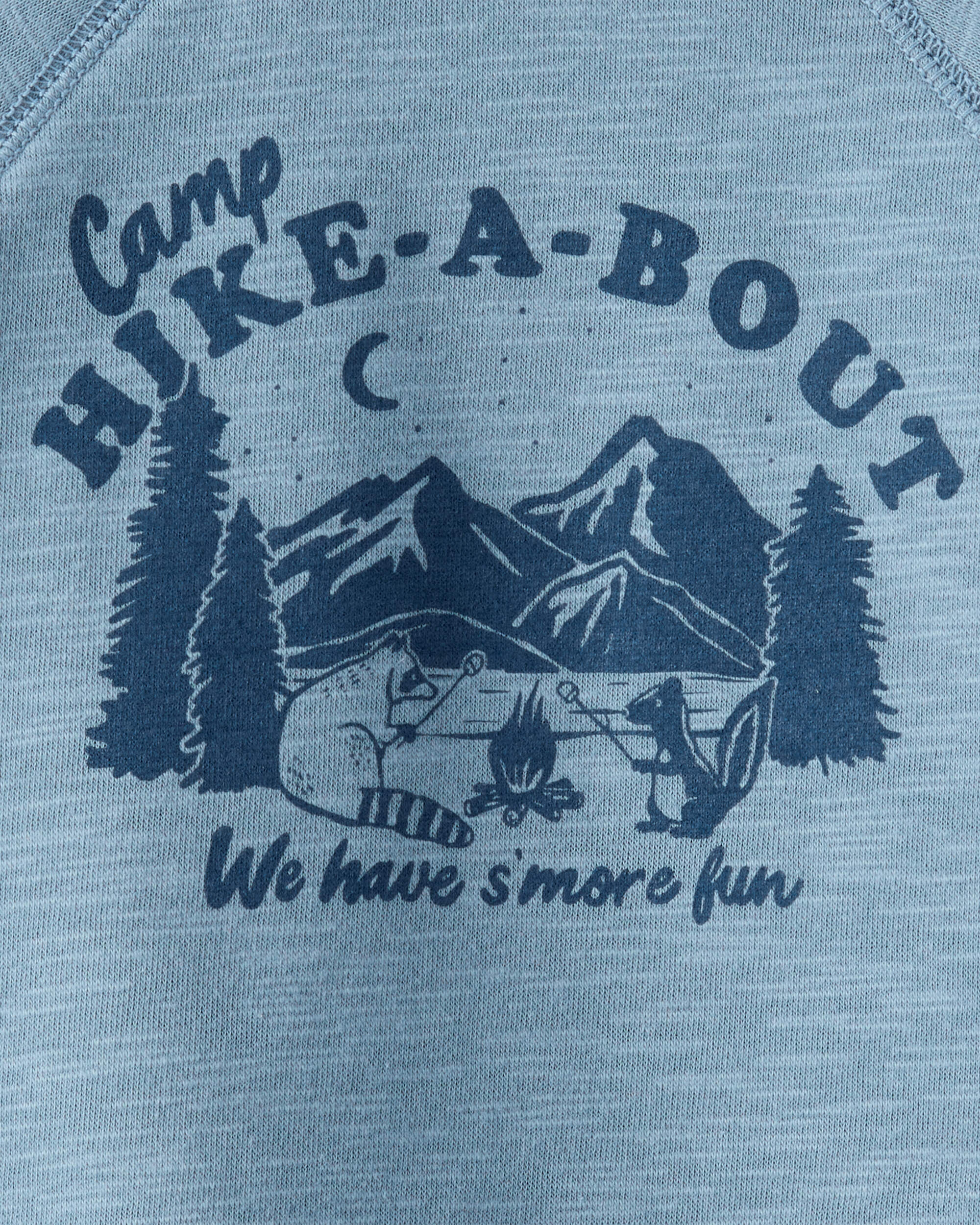 Baby Boy Camping French Terry Pullover Sweatshirt - Blue