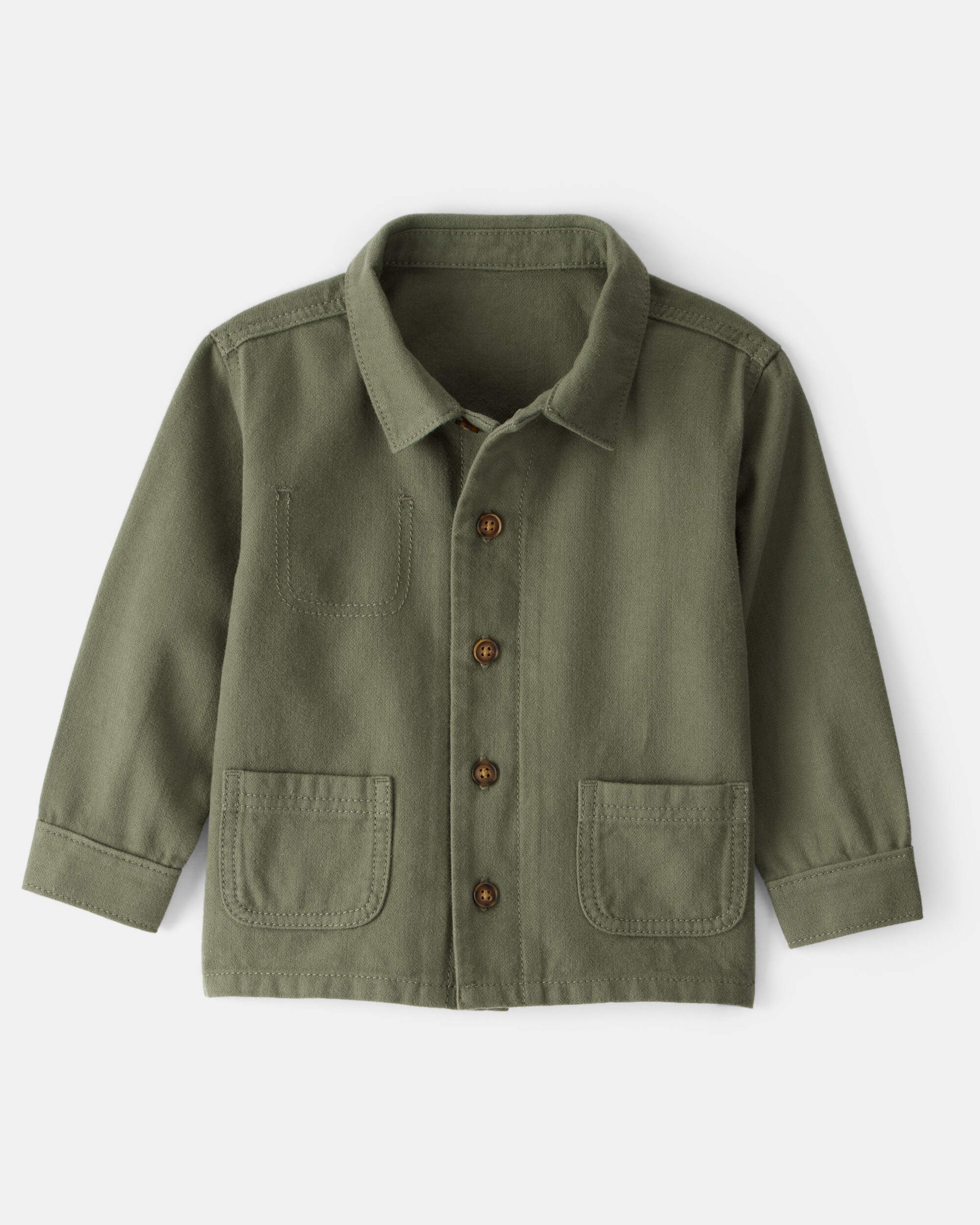 Toddler Boy Herringbone Long-Sleeve Fashion Jacket - Green