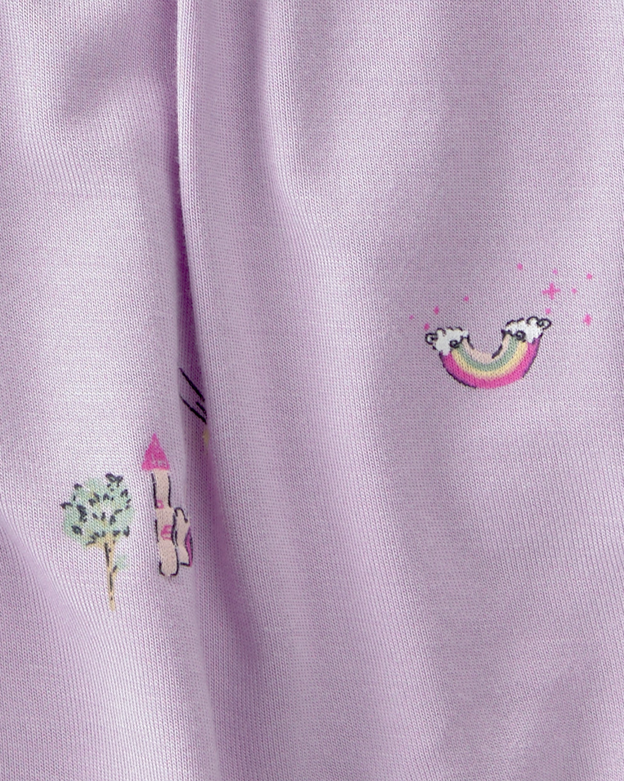 Baby Girl Fairytale Short-Sleeve Bodysuit Dress - Purple