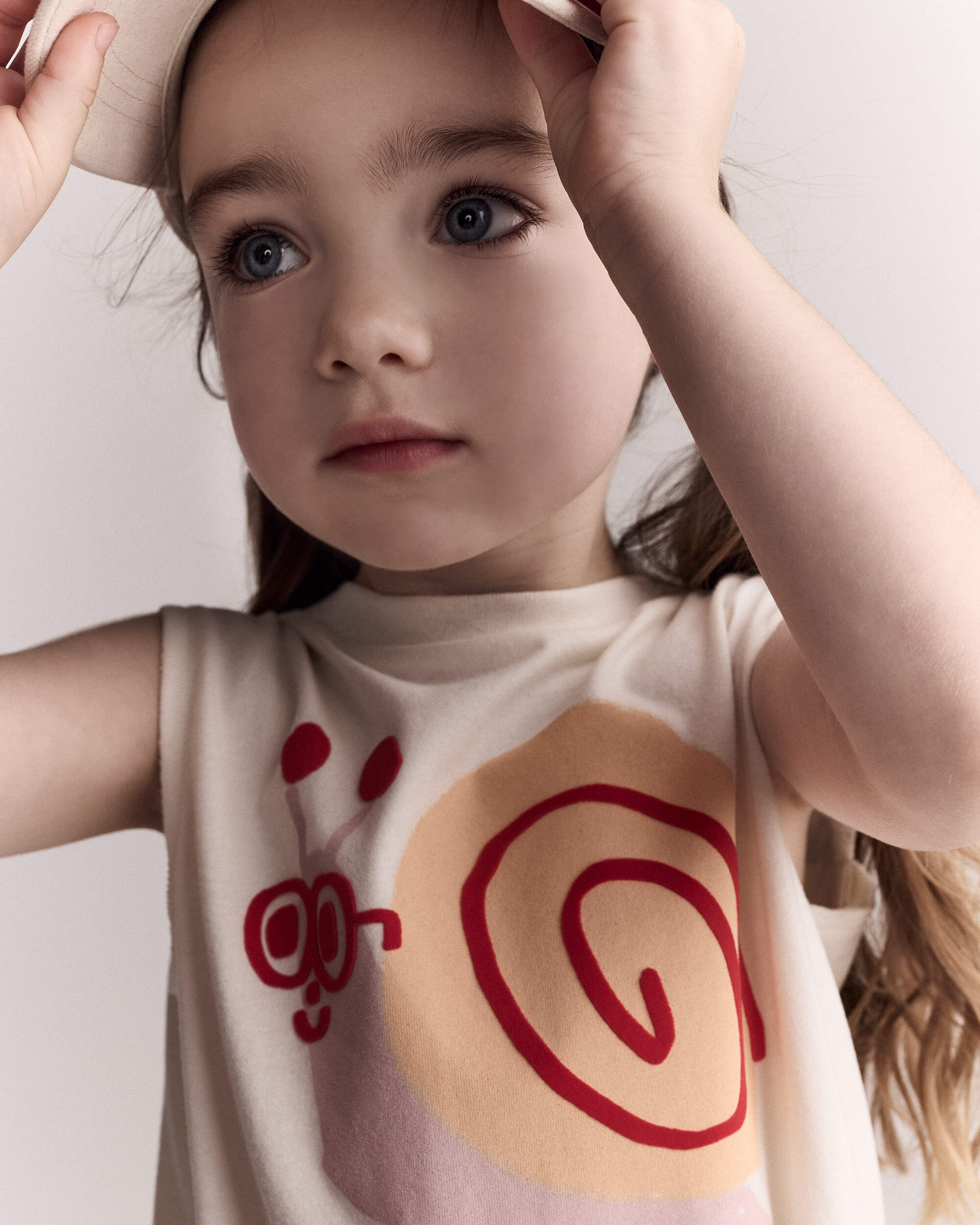 Toddler Girl Snail Elastic Waist Tank - Cream