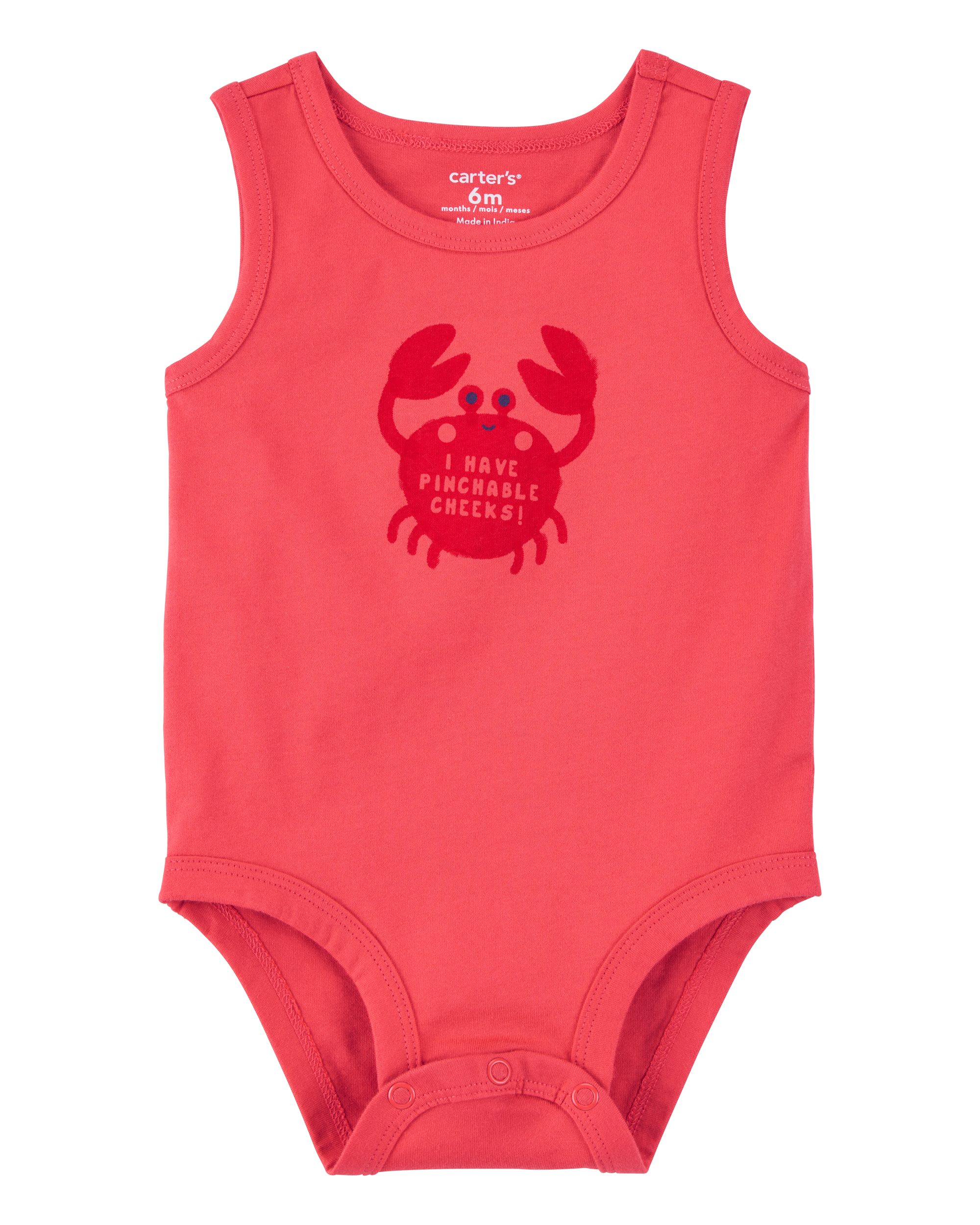Baby Pinchable Cheeks Crab Bodysuit