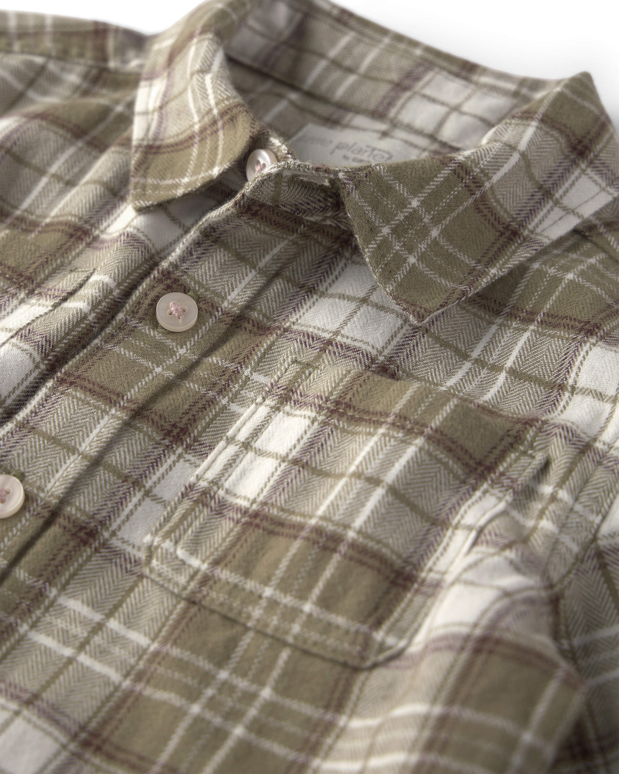 Toddler Boy Organic Cotton Flannel Button-Down Shirt