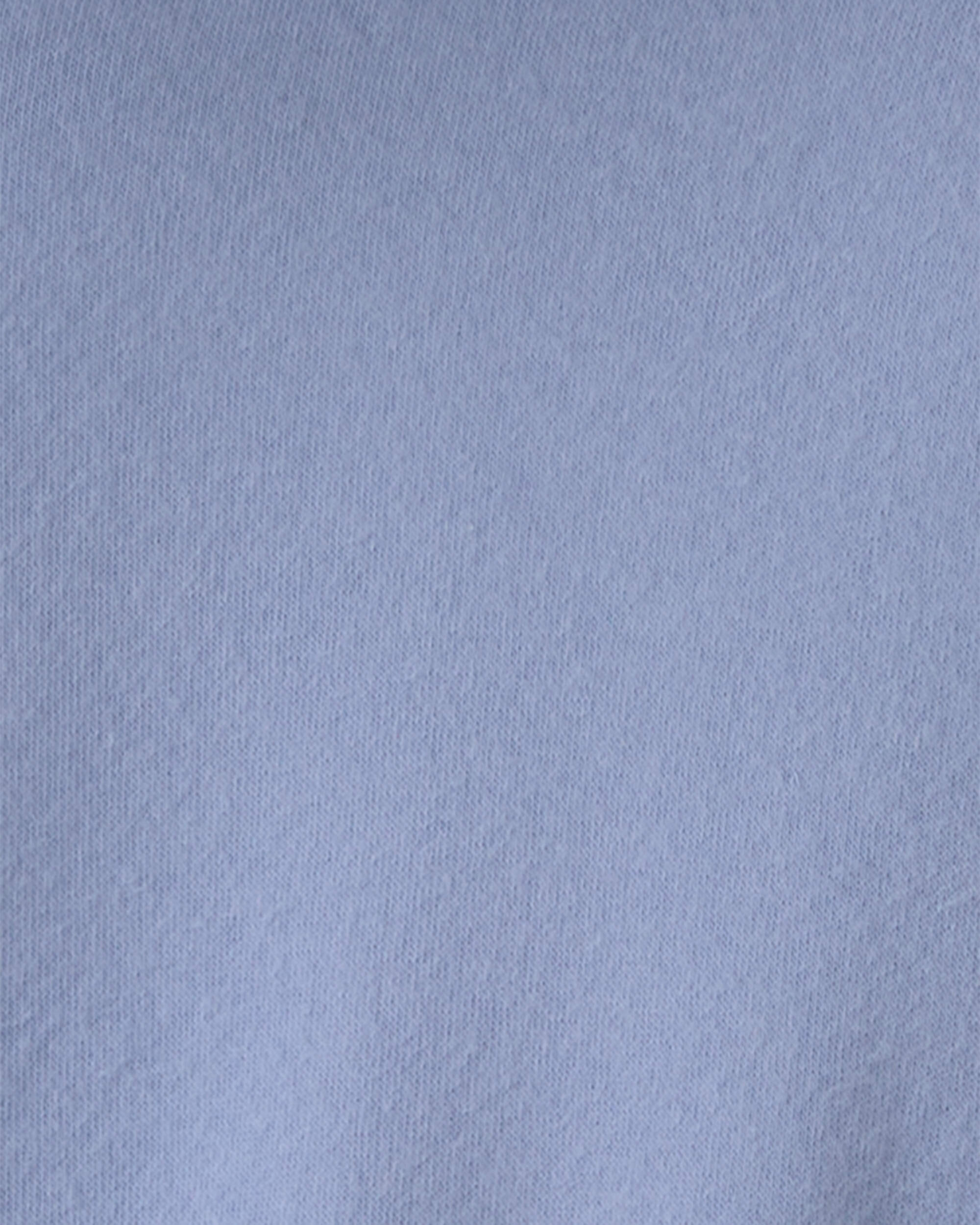 Girls Floral Fleece Zip-Up Hoodie - Blue